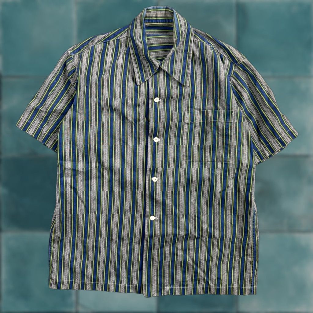 Vintage VINTAGE 50s 60s Striped Bowling Shirt Rockabilly Loop Collar Handmade Size M Size US M / EU 48-50 / 2 - 1 Thumbnail