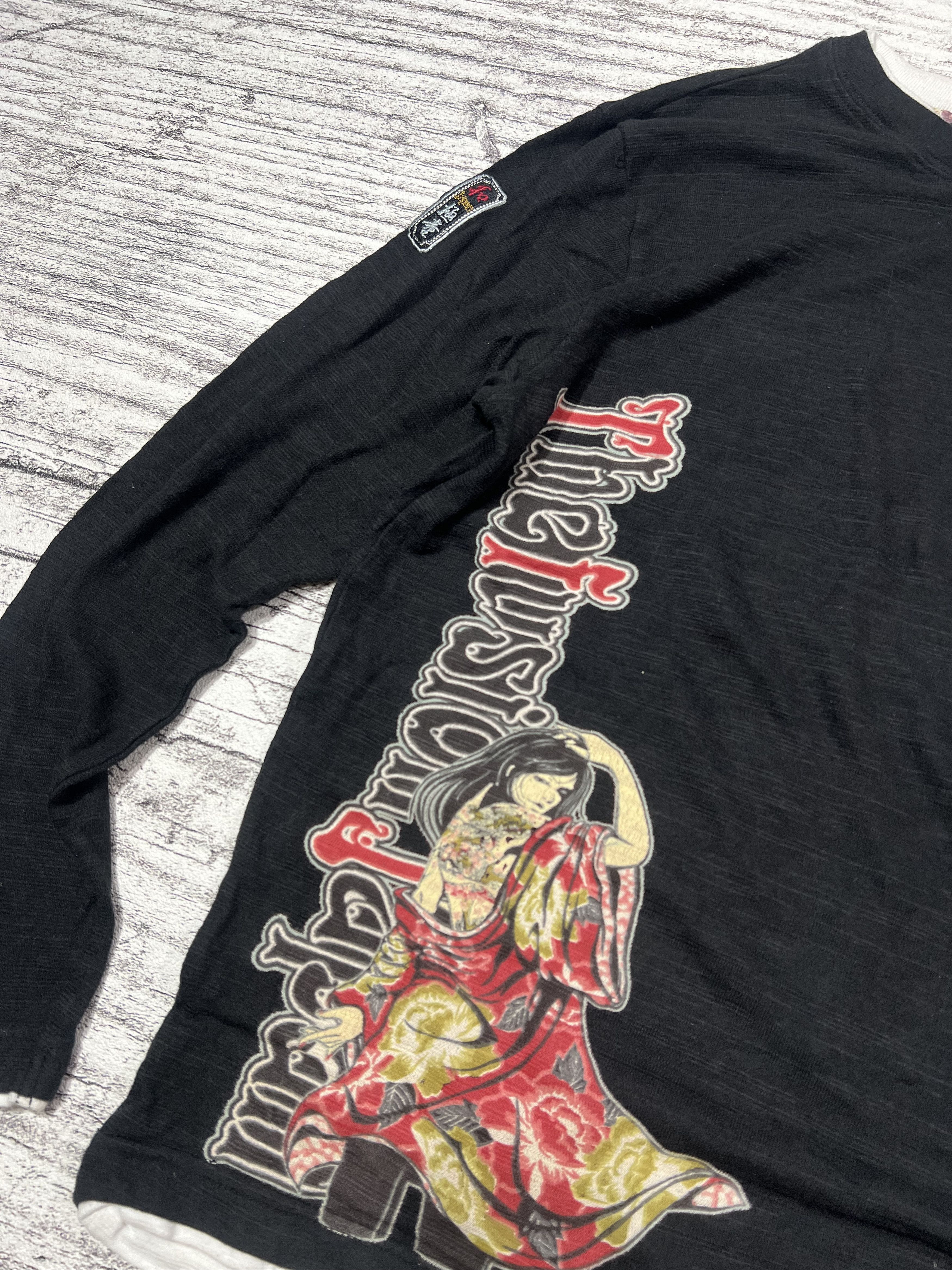 Number (N)ine 2000s Japanese Sukajan Print Longsleeve Tee y2k Lgb Ifsix Size US M / EU 48-50 / 2 - 4 Thumbnail