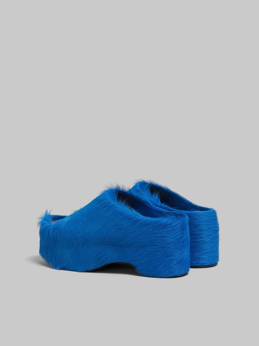 Marni o1w1db11125 Long Hair Chunky Clog Slide Sandals in Blue Size US 5 / IT 35 - 4 Thumbnail