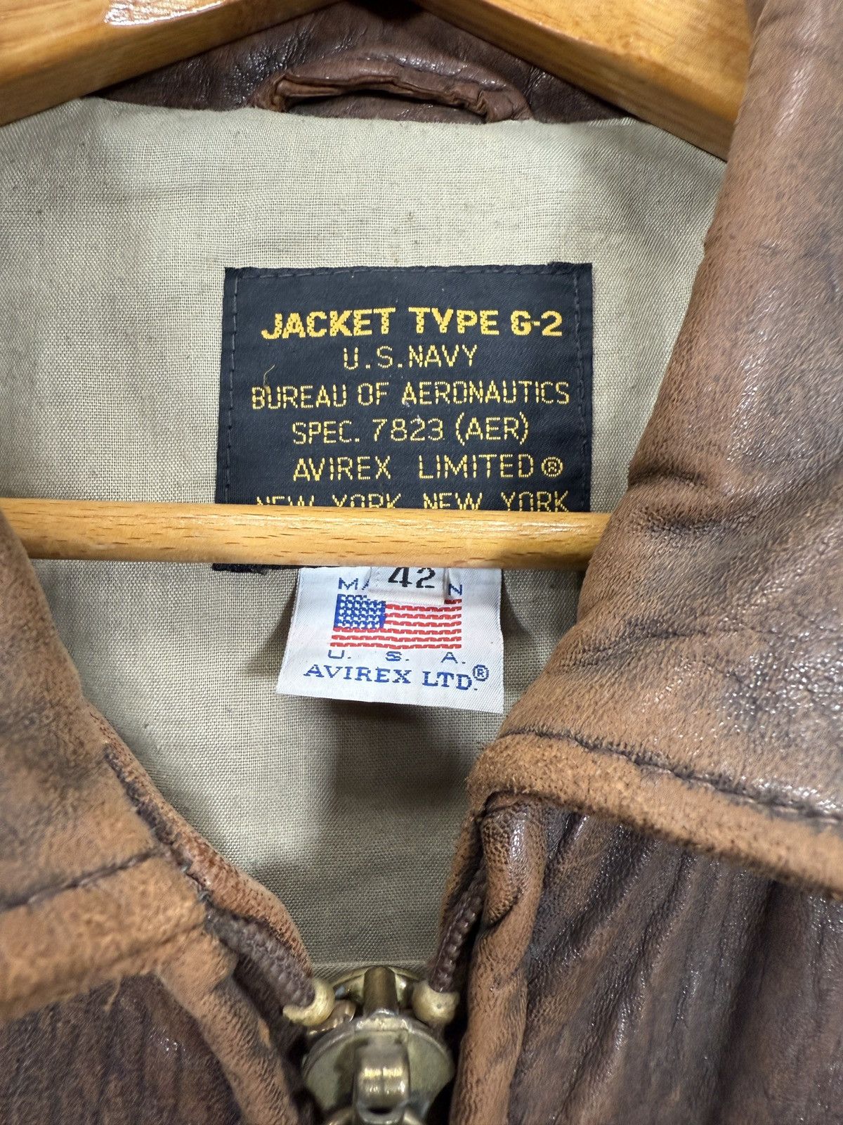 Avirex × Vintage Vintage 1980s G2 Avirex Leather Jacket Size 42 Size US L / EU 52-54 / 3 - 3 Thumbnail