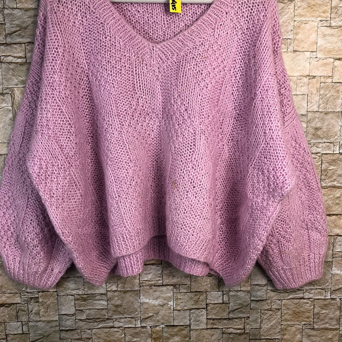 Homespun Knitwear Japan baggie crochet vintage Pink Knitwear sweatshirt #A905 Size US L / EU 52-54 / 3 - 6 Thumbnail
