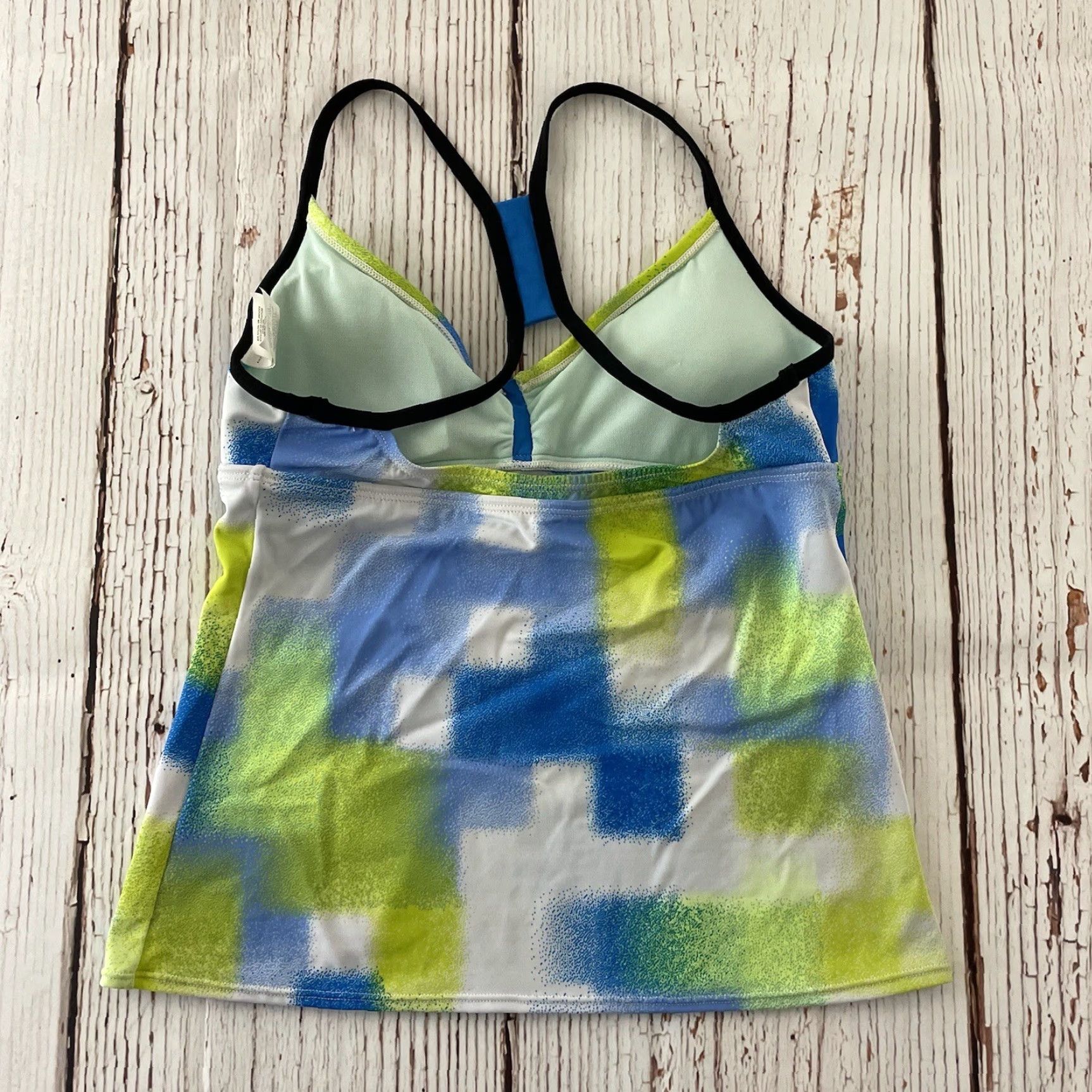 Nike Nike Racer Back Padded Swimsuit Top Women's 8 Blue Green Nike Racer Back Top Womens 8 Blue Green Size M / US 6-8 / IT 42-44 - 5 Thumbnail