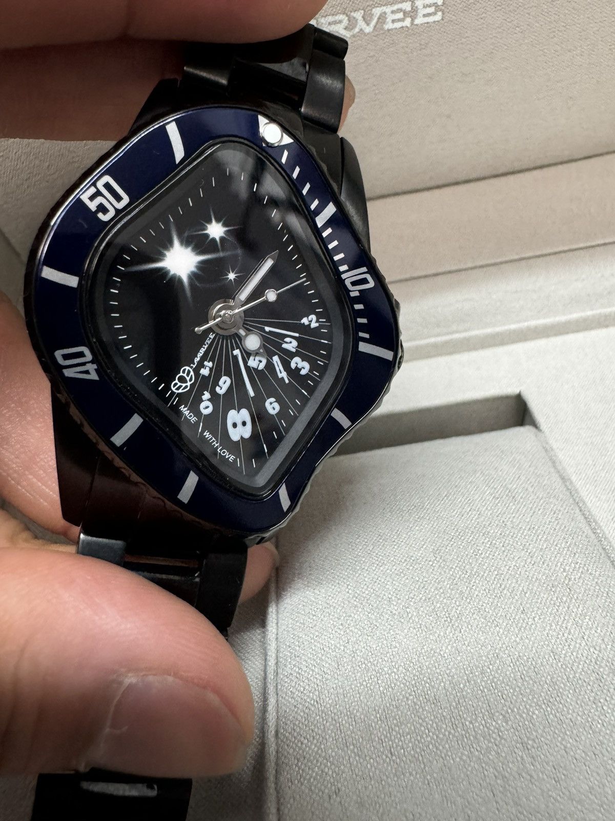 LAARVEE LAARVEE PEA001R (LIMITED) PVD BLK: BLACK BEZEL & BLACK DIAL Size ONE SIZE - 15 Thumbnail
