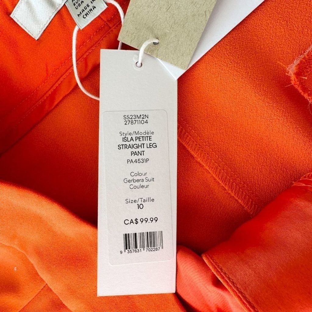 Other Ever New Wide Leg Isla Trousers Orange Gerbera 10 Petite New Size 32" / US 10 / IT 46 - 7 Thumbnail