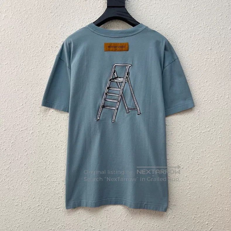 Louis Vuitton Louis Vuitton Hammer Tool Embroidered Haze Blue Short Slee Size US M / EU 48-50 / 2 - 2 Thumbnail