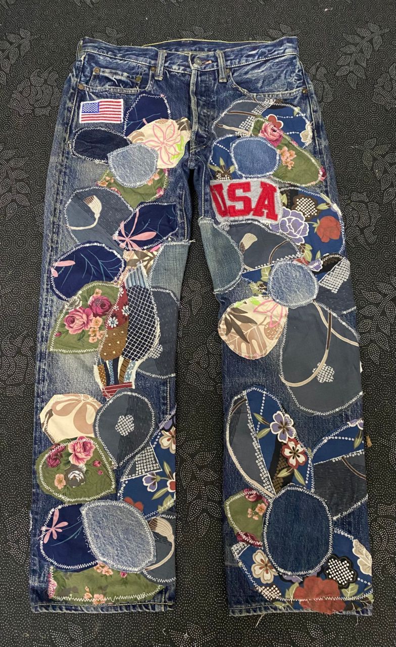 Kapital VINTAGE KAPITAL KIRO HIRATA HIPPIE SELVEGDE DENIM Size US 33 - 2 Thumbnail