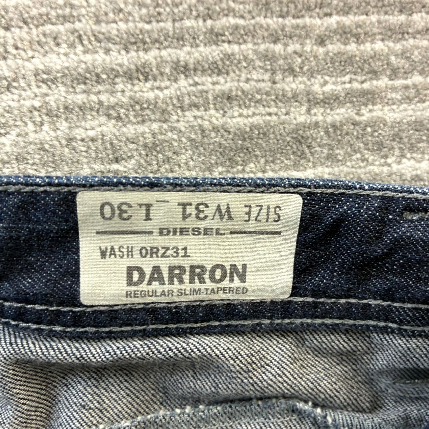 Diesel VINTAGE Diesel Jeans Mens 31x30 Darron Blue Denim Slim Tapered Button Fly 5-Pocket 90s Mens Clothing Size US 31 - 6 Thumbnail