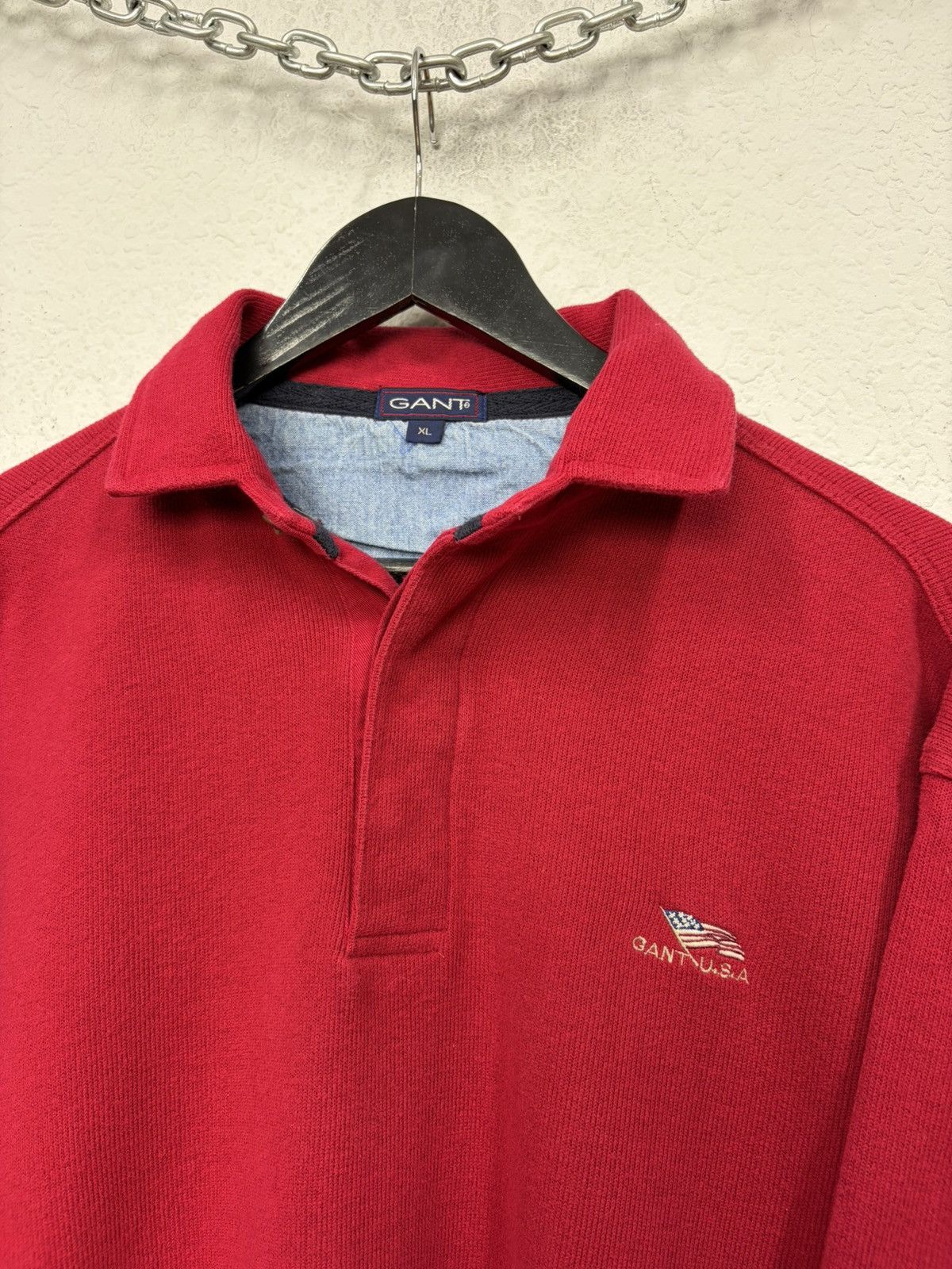Gant Vintage GANT USA Rugby Sweatshirt 90s Heavy Cotton Pullover Size US XL / EU 56 / 4 - 4 Thumbnail