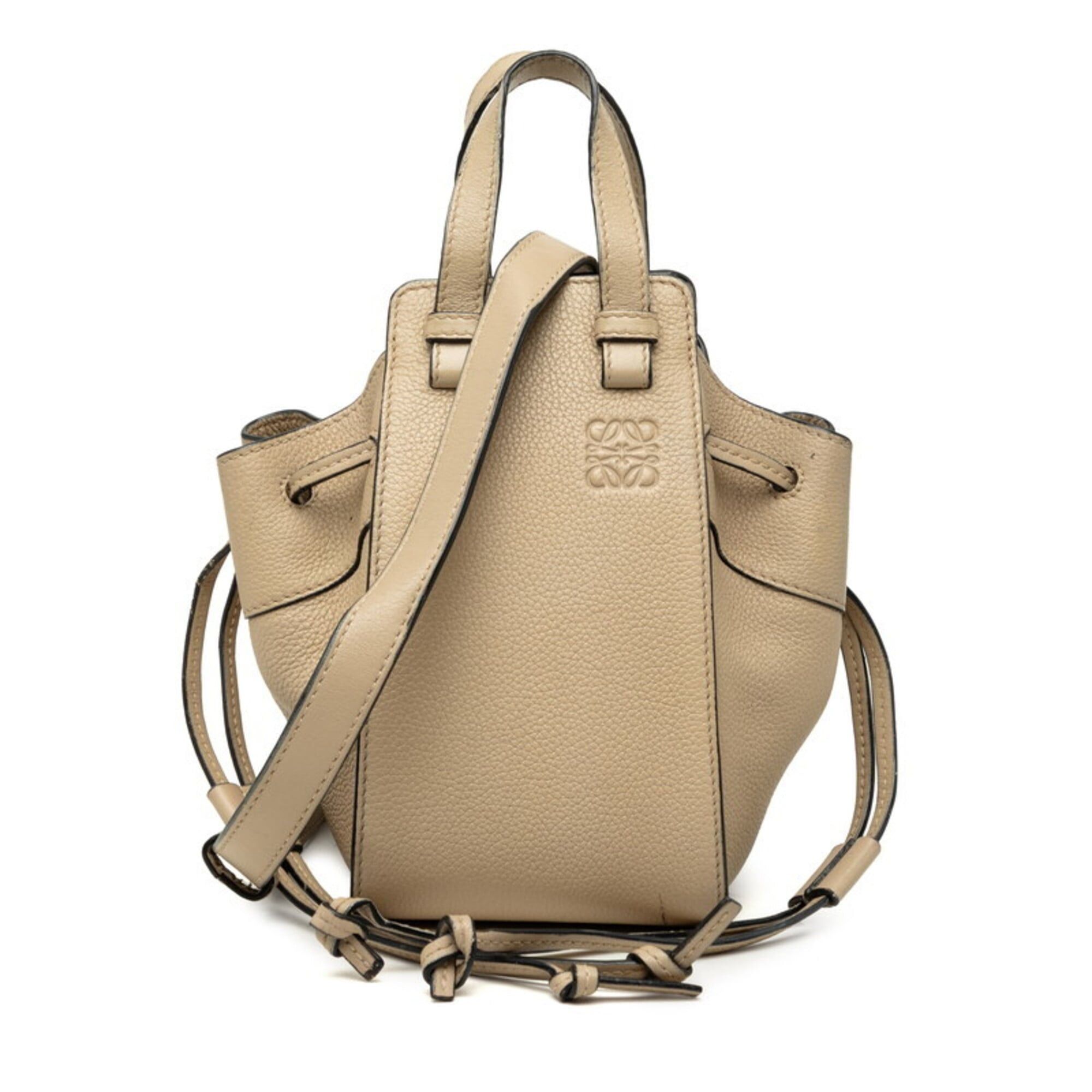 Loewe Loewe Anagram Hammock Mini Handbag Shoulder Bag 2-Way Beige Leather Women's LOEWE Size ONE SIZE - 1 Thumbnail