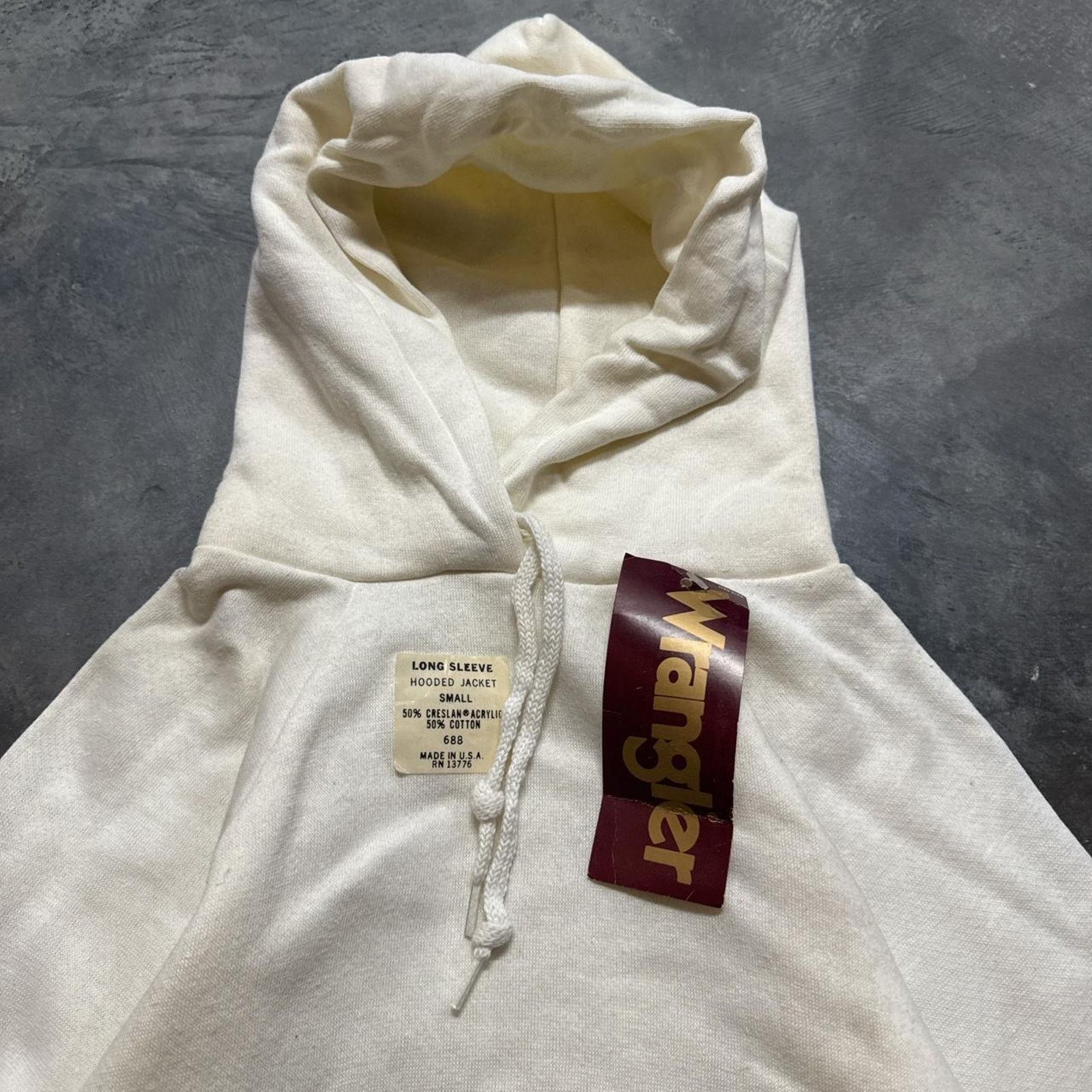Vintage True Vintage 70s Wrangler NWT 5050 Blank Hoodie Sweatshirt Size US S / EU 44-46 / 1 - 2 Thumbnail
