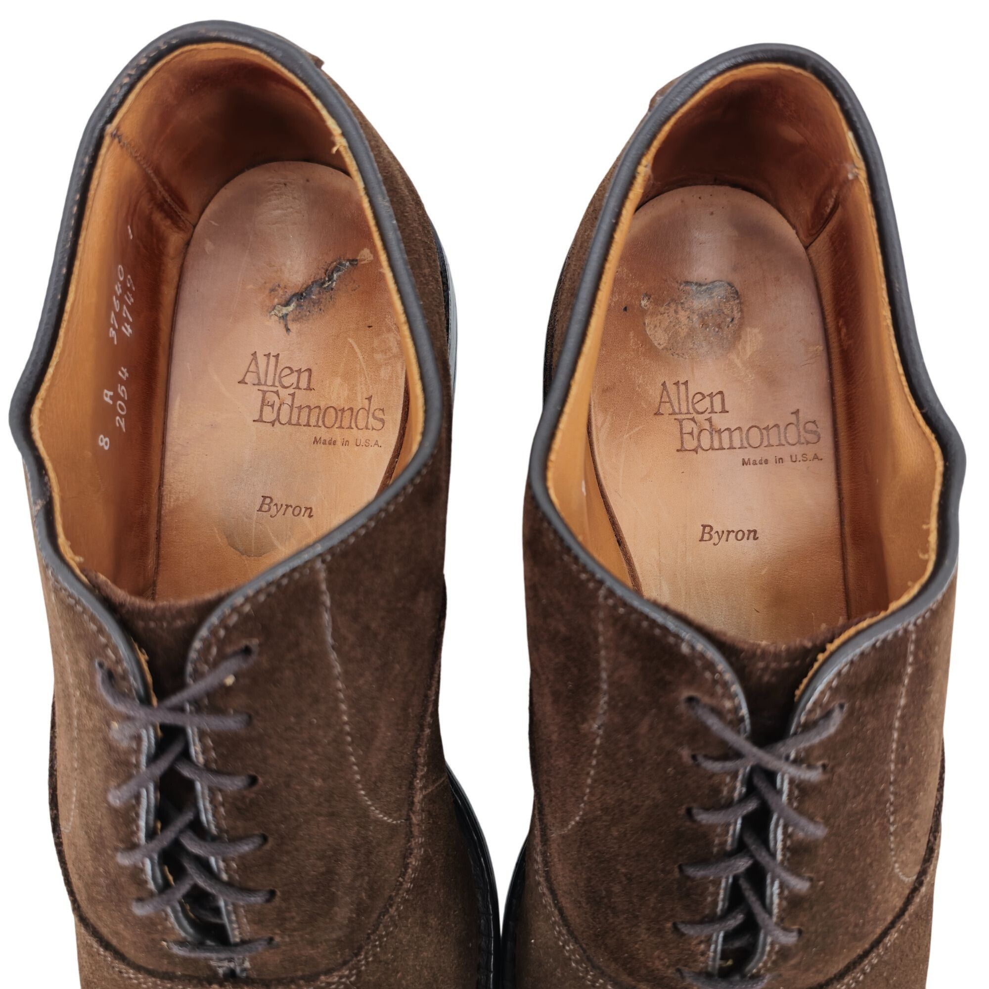 Allen Edmonds Vintage Allen Edmonds Mens 8A Brown Suede Leather Dress Shoe Size US 8 / EU 41 - 6 Thumbnail