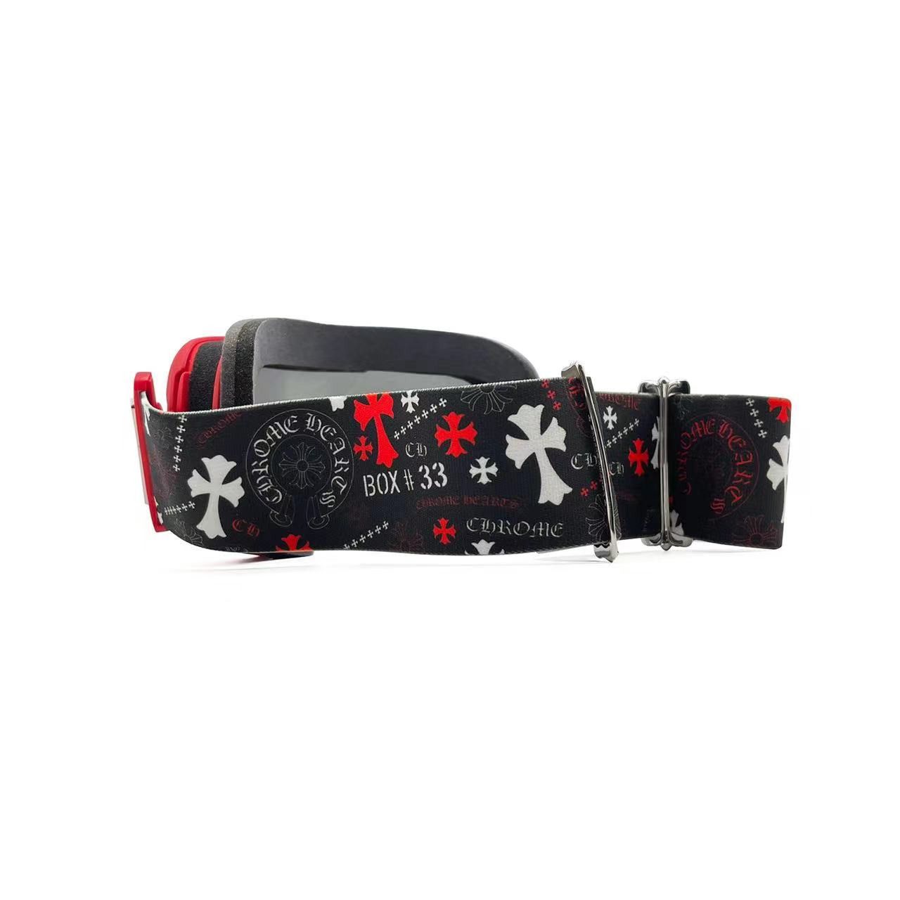 Chrome Hearts Chrome Hearts SILVER MORNING Red Ski Goggles Size ONE SIZE - 5 Thumbnail