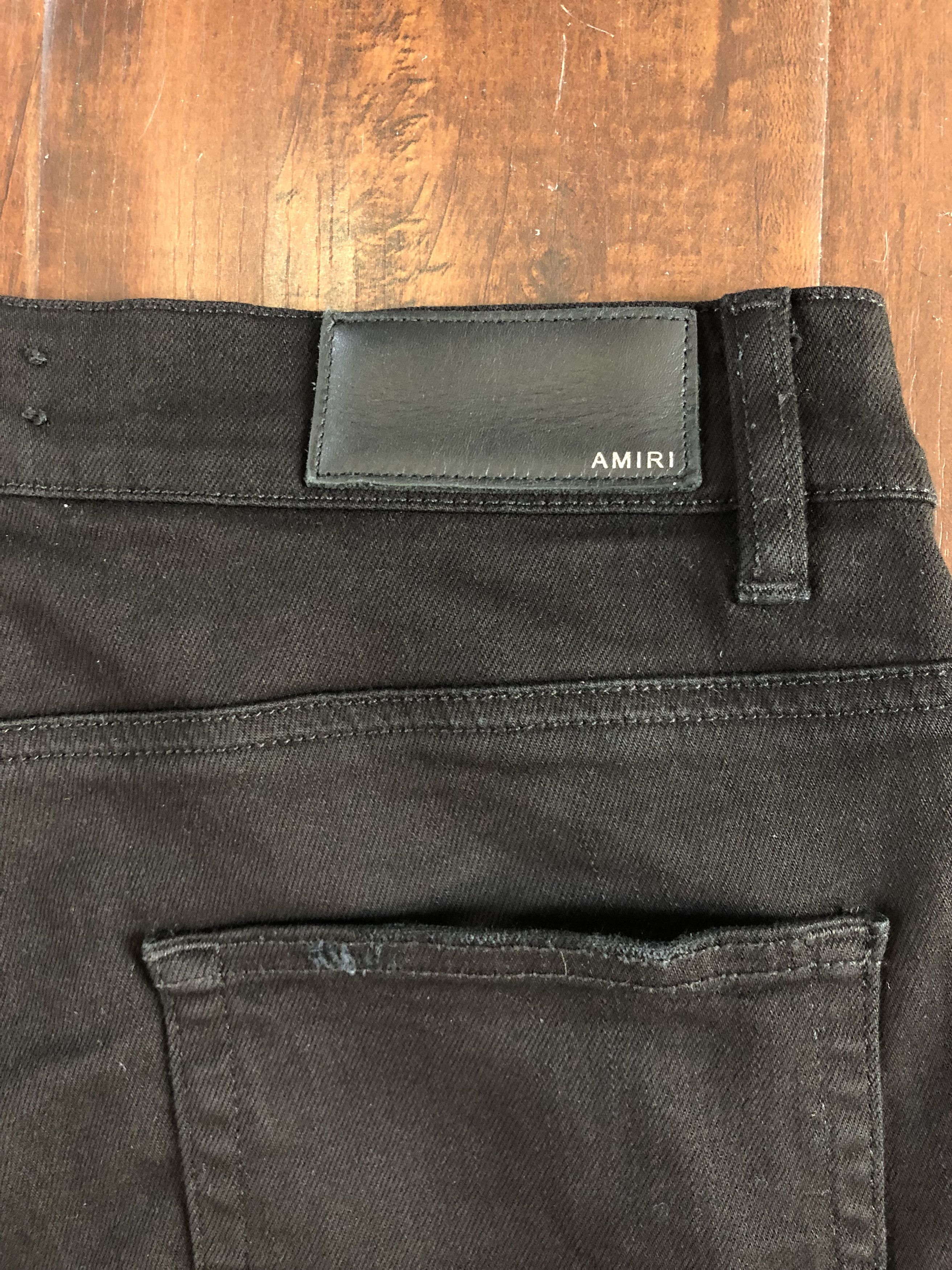 Amiri Amiri Distressed Thrasher Ripped Knees Skinny Jeans & Zipper Size US 33 - 6 Thumbnail