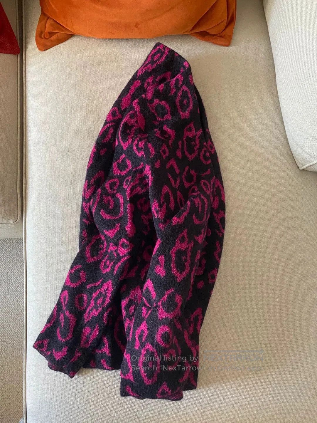 Saint Laurent Paris Saint Laurent Paris Pink Leopard Cardigan. Size M / US 6-8 / IT 42-44 - 4 Thumbnail