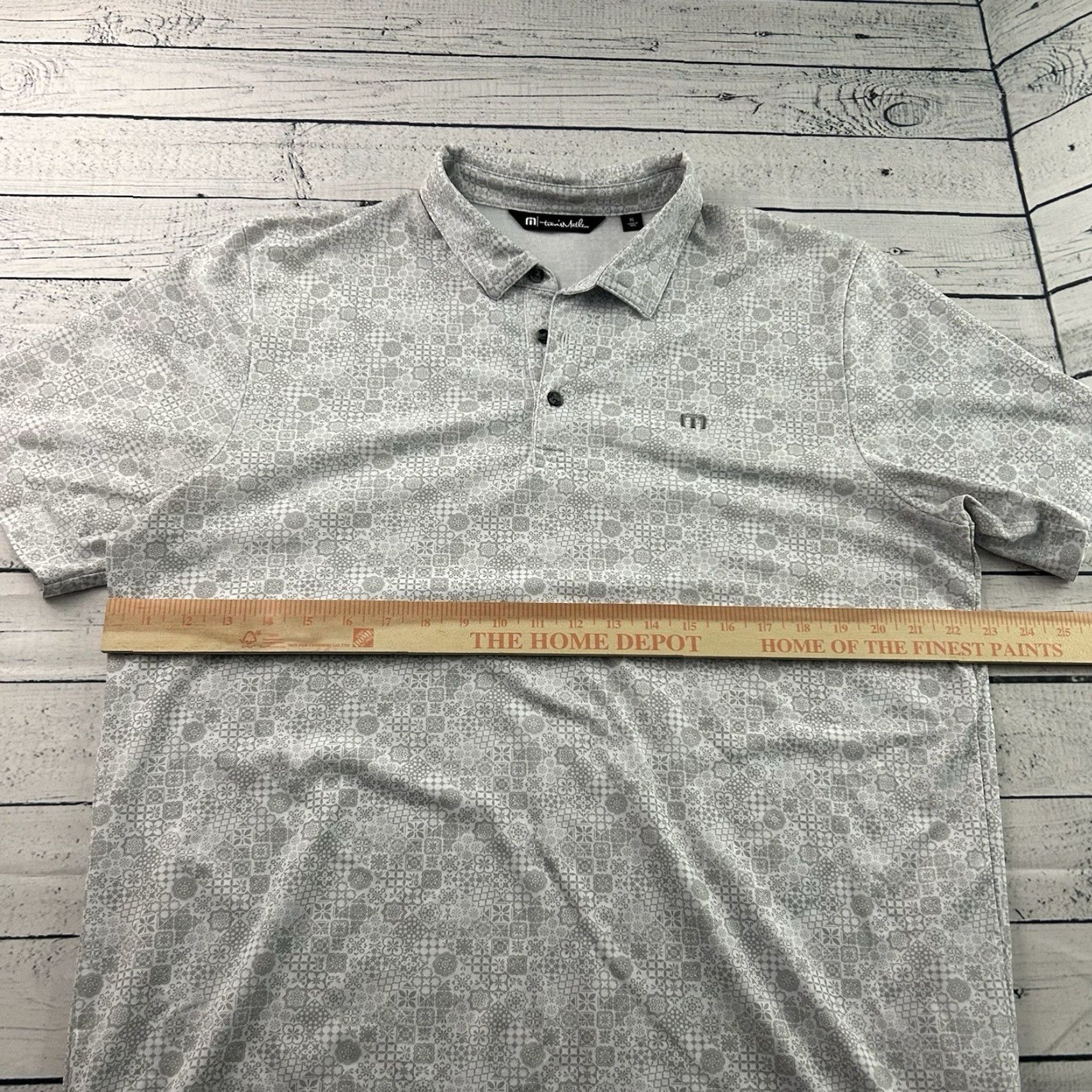 TravisMathew Travis Mathew Moroccan Print Short Sleeve Golf Polo Shirt Men's XL Gray Size US XL / EU 56 / 4 - 5 Thumbnail