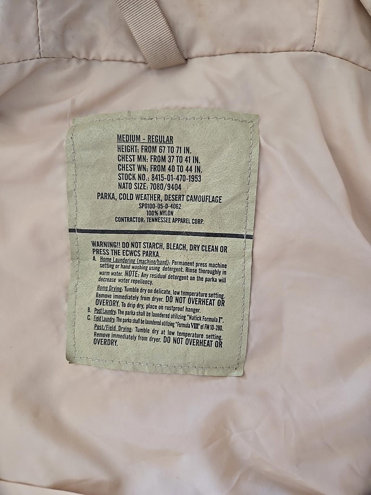 Goretex Desert Camouflage Goretex Jacket Pant Suit US Army ECWCS Size US M / EU 48-50 / 2 - 5 Thumbnail