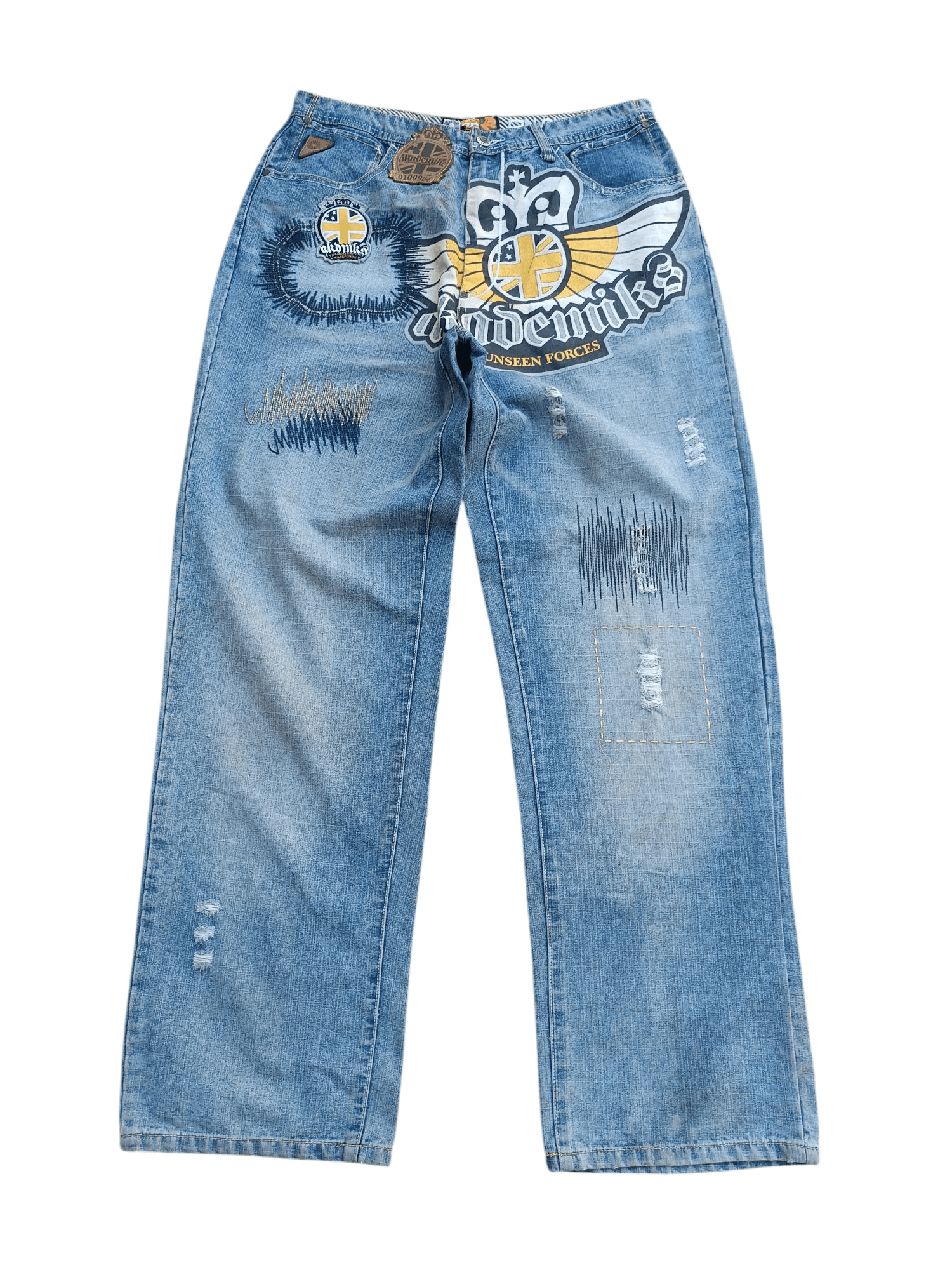Akademiks Vintage Akademiks Loose Baggy Straight Leg Big Logo Jeans Size US 32 / EU 48 - 2 Thumbnail