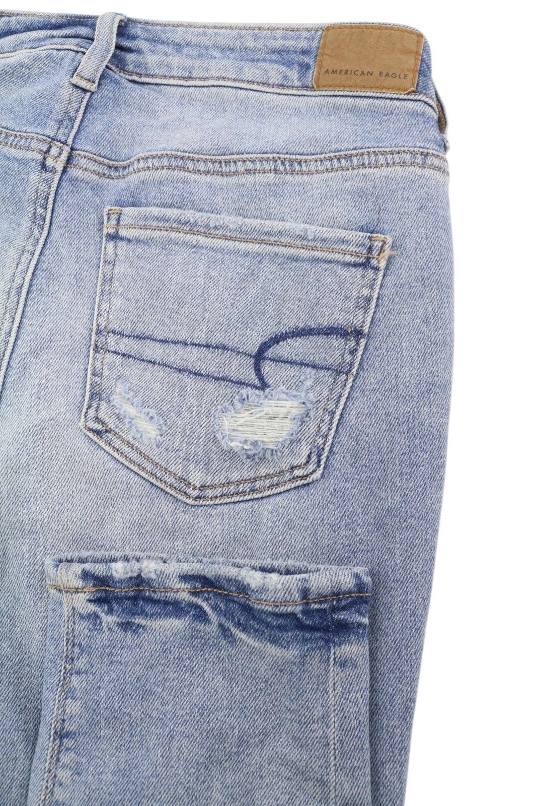 American Eagle Outfitters TOMGIRL W25 Sky Distress Jeans 88992 Size 25" / US 0 / IT 36 - 6 Thumbnail