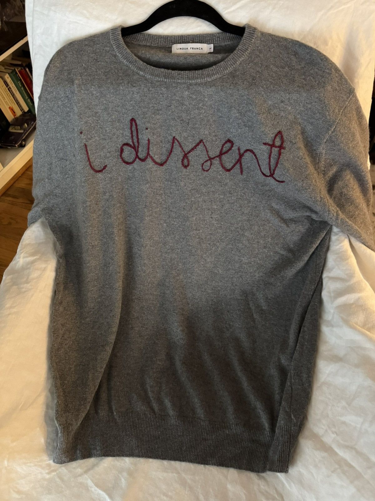 Other Lengua Franca “i dissent” Sweater 100% Cashmere Size US L / EU 52-54 / 3 - 2 Thumbnail