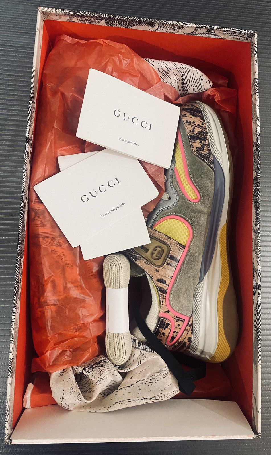 Gucci Gucci 🇮🇹 Tejus Lux Calf Ultrapace sneakers 7 NEW Size US 7 / IT 37 - 3 Thumbnail