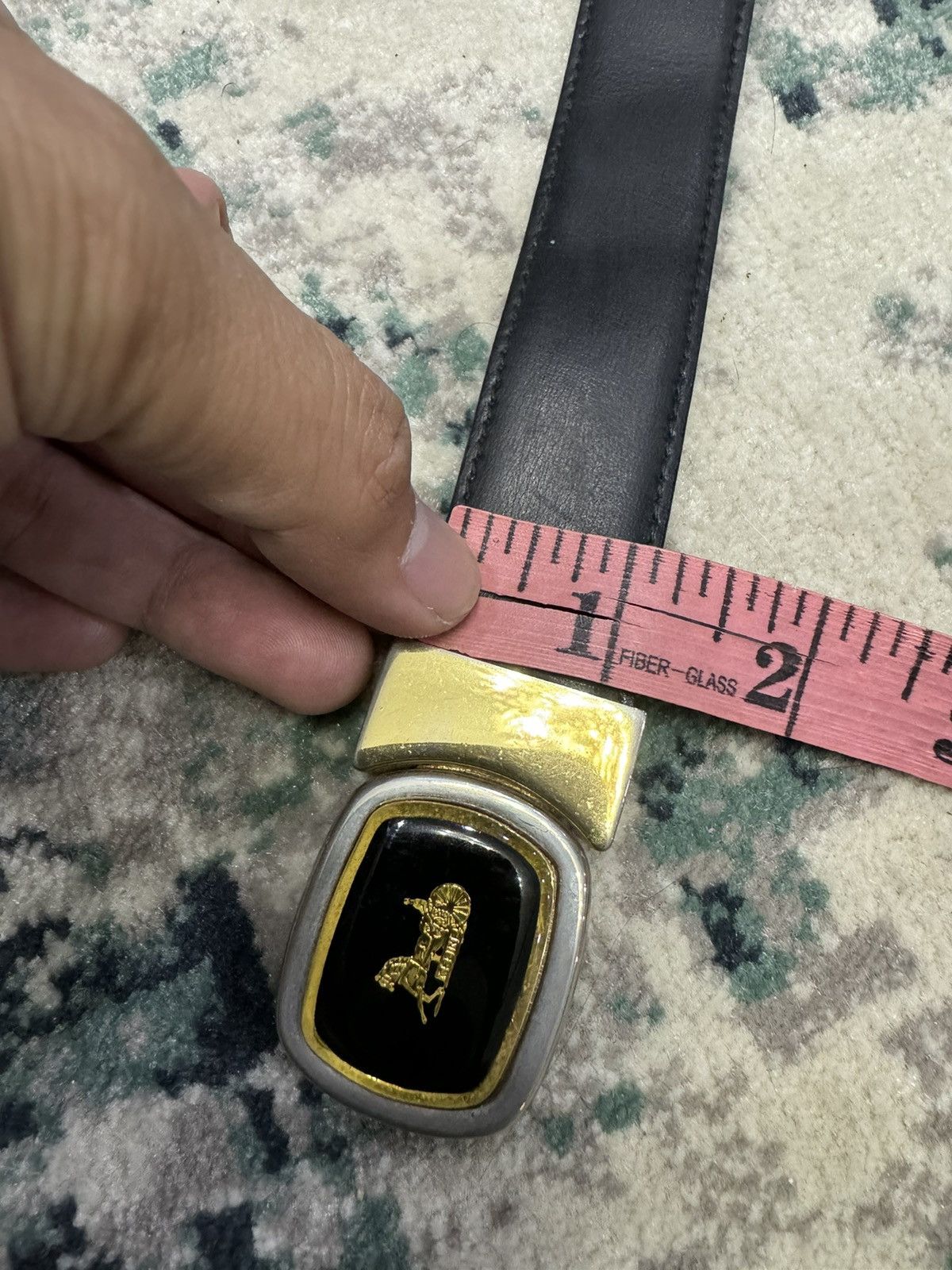 Celine VINTAGE CELINE METAL BUCKLE BELT Size 30 - 7 Thumbnail