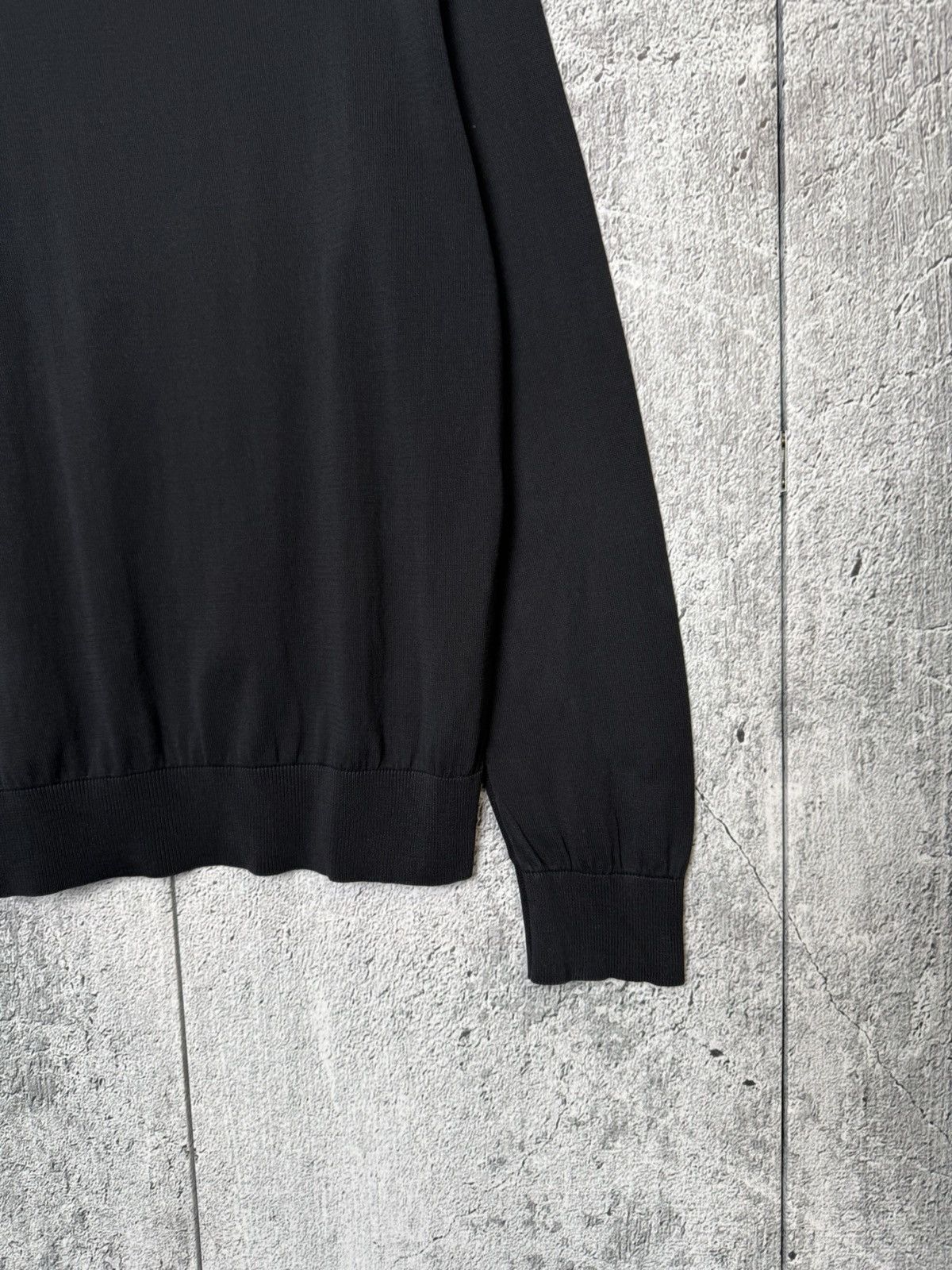 Our Legacy Our Legacy SS16 Black Crepe Lightweight Crewneck Sweater Size US M / EU 48-50 / 2 - 7 Thumbnail