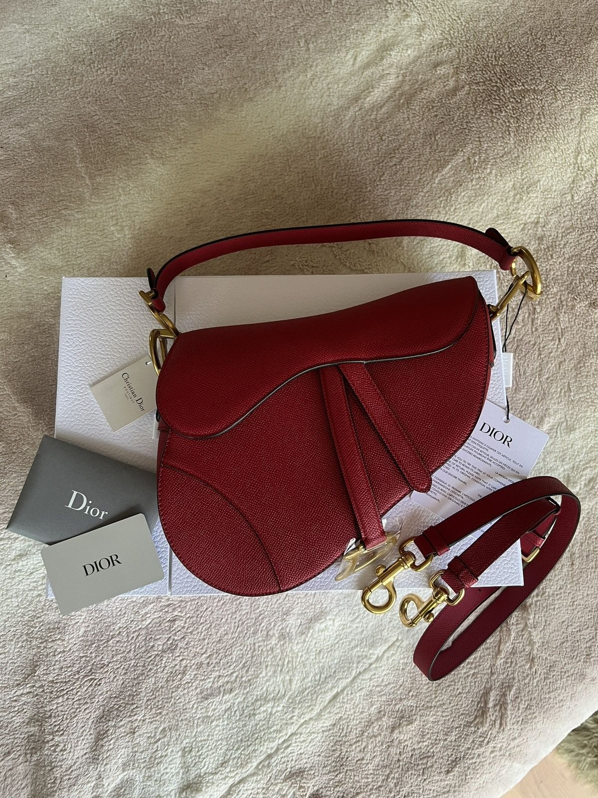 Dior Saddle Bag in Red, Women's