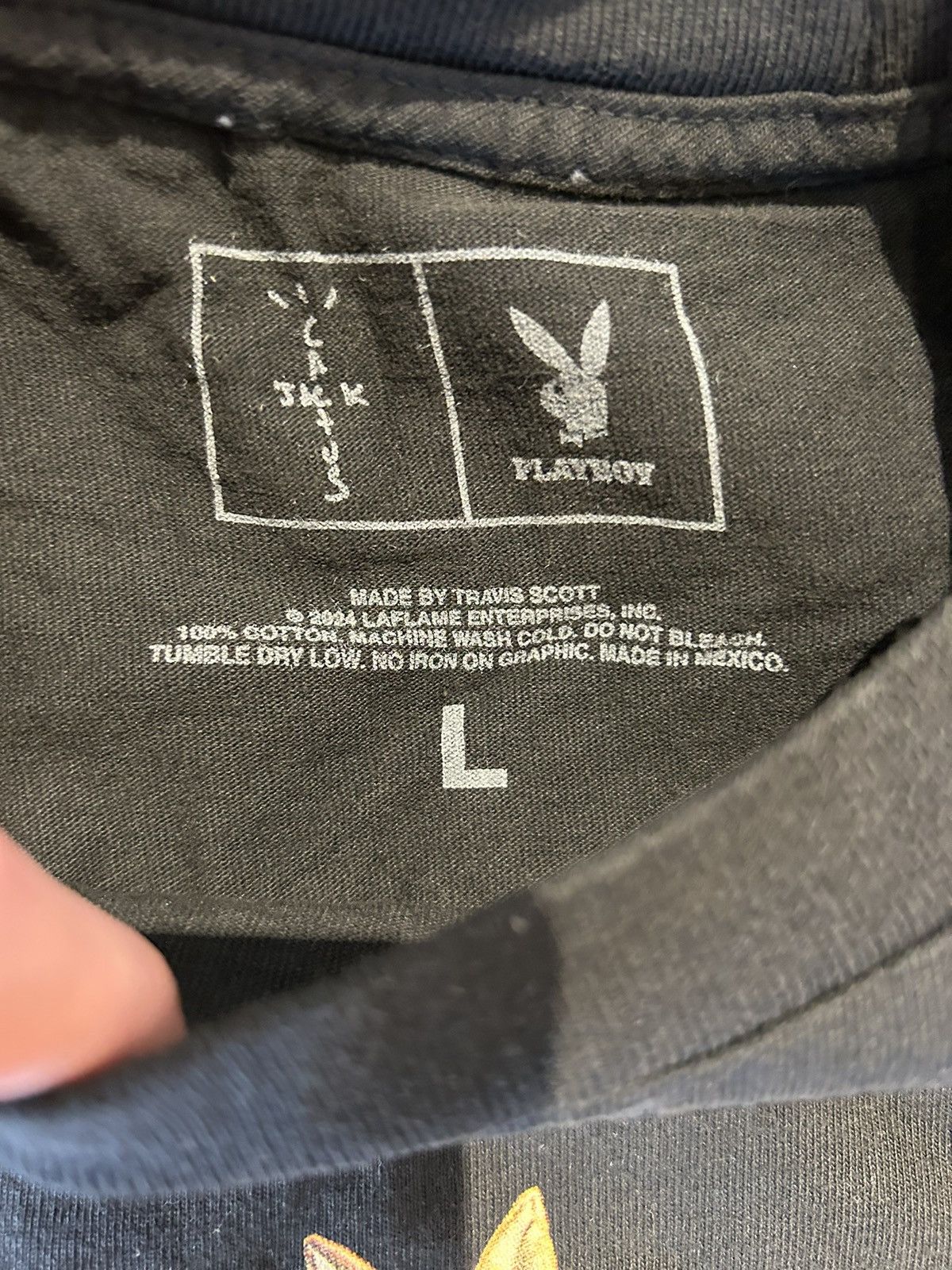 Playboy × Travis Scott Travis Scott Playboy Tee Black Size US L / EU 52-54 / 3 - 5 Thumbnail
