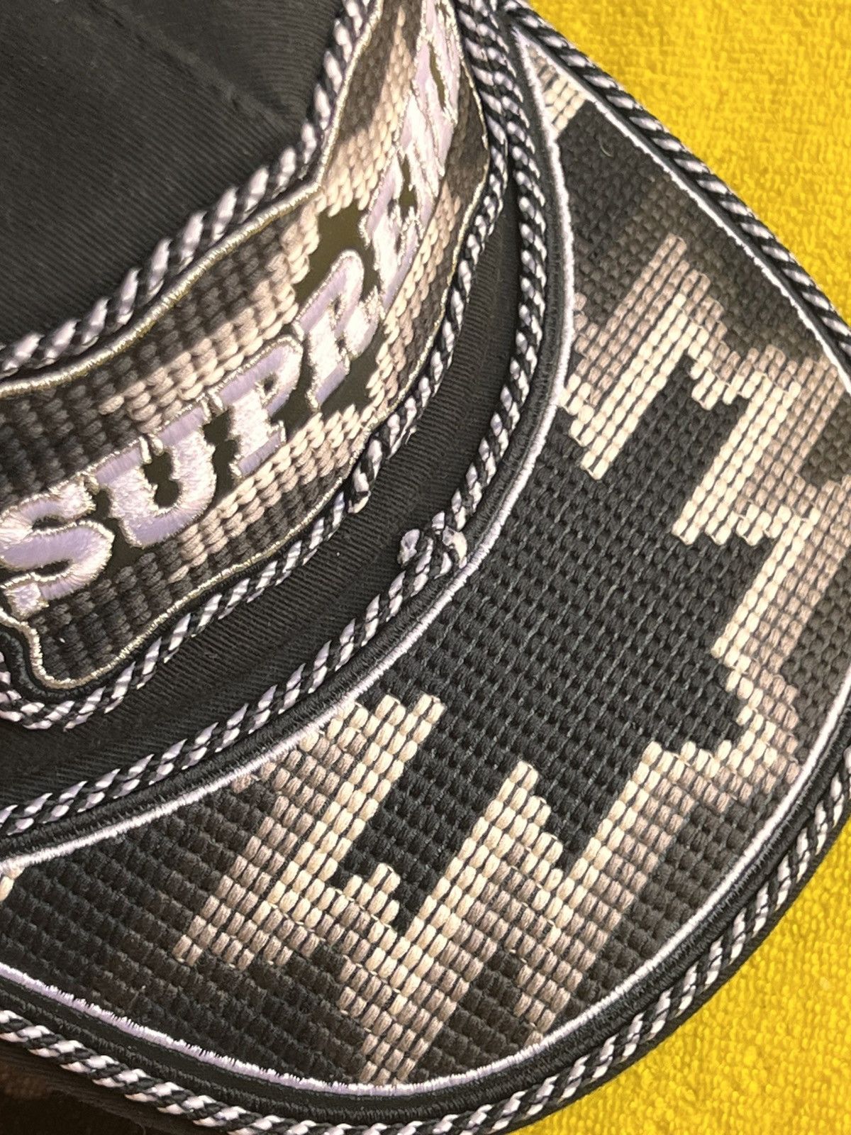 Supreme Supreme Western Embroidered Mesh Back 5-Panel Hat Cap Black Size ONE SIZE - 18 Thumbnail