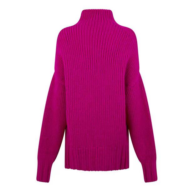 Lanvin o1s22i1n1024 High-Neck Wool Sweater in Fuchsia Size XXS / US 00 / IT 34 - 2 Thumbnail