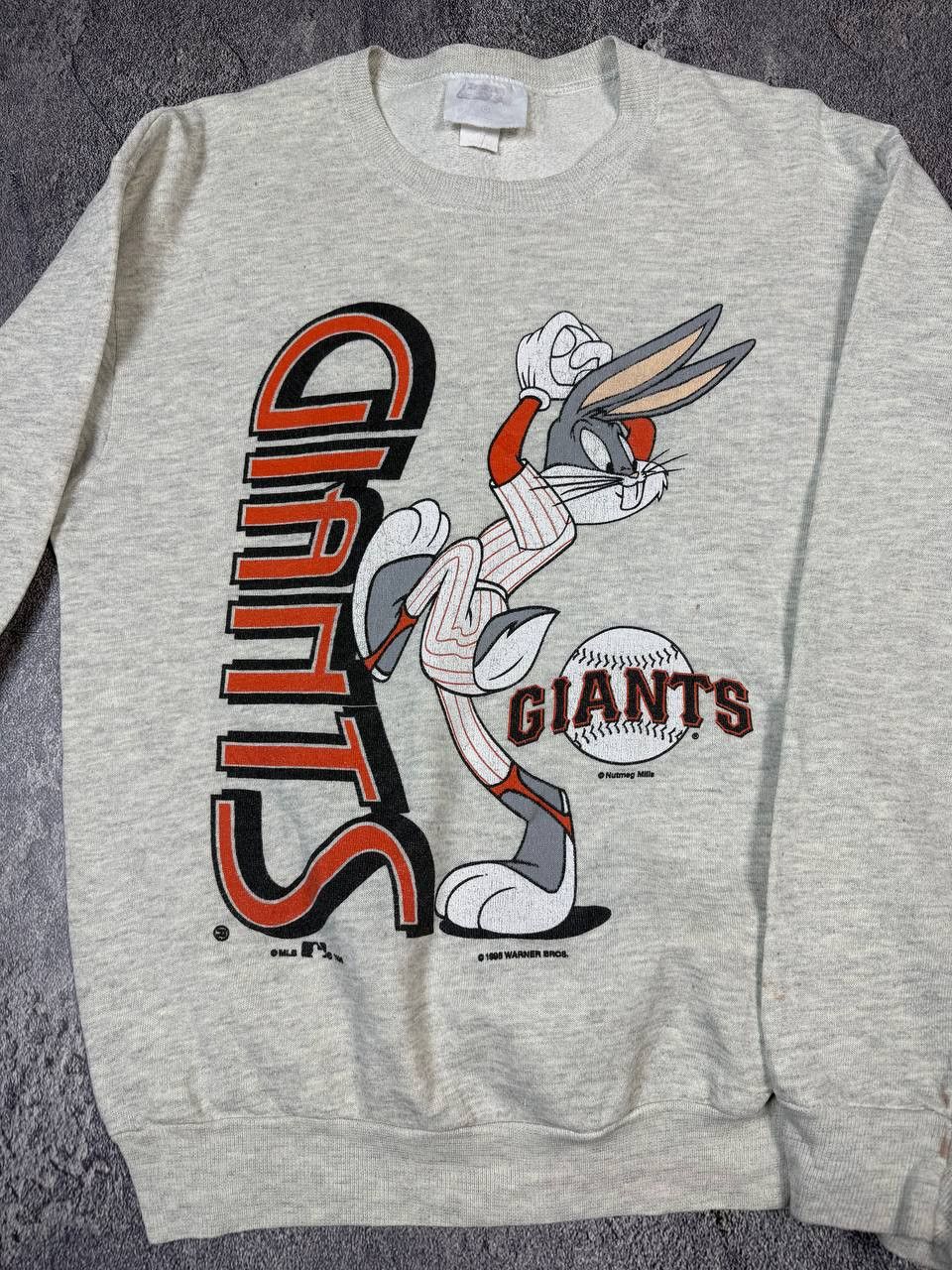 Nutmeg Vintage 90s Looney Tunes MLB Giant USA Retro Sweatshirt Size US M / EU 48-50 / 2 - 5 Thumbnail