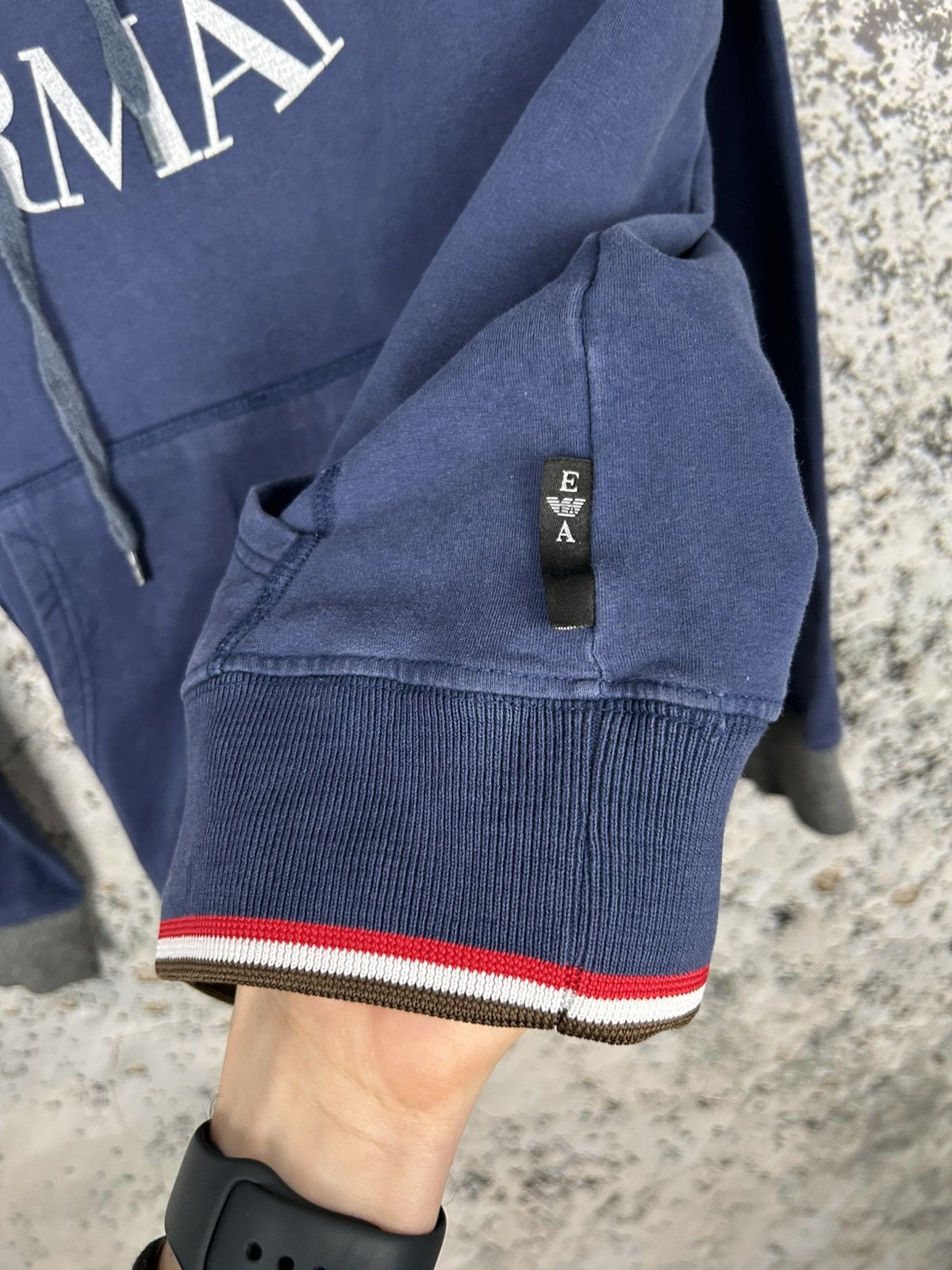 Emporio Armani Vintage Emporio Armani 90s Hoodie Designer Streetwear Italy Size US M / EU 48-50 / 2 - 5 Thumbnail