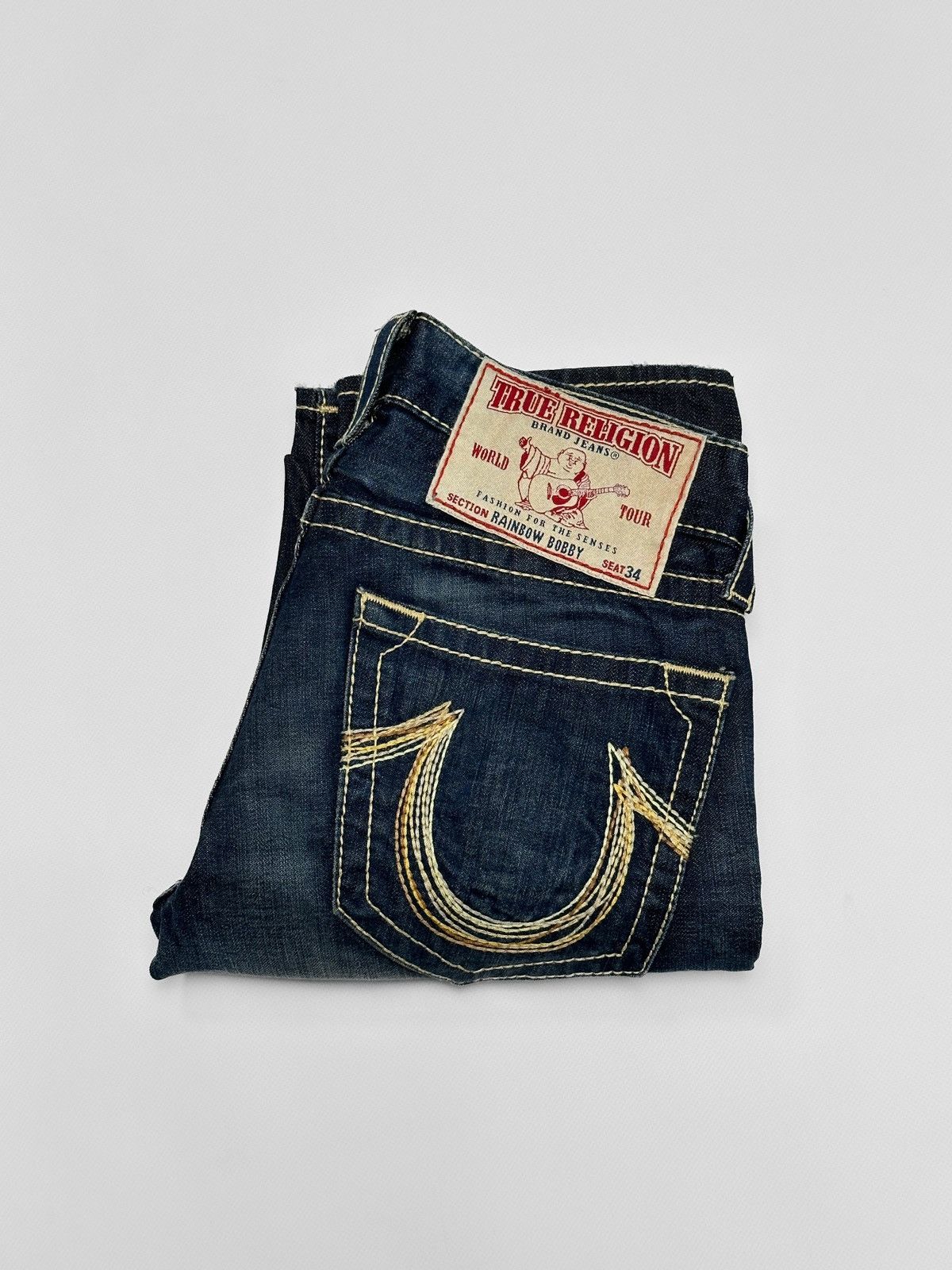 True Religion Vintage True Religion Jeans Rainbow Stitch Bobby Super T Size US 29 - 2 Thumbnail
