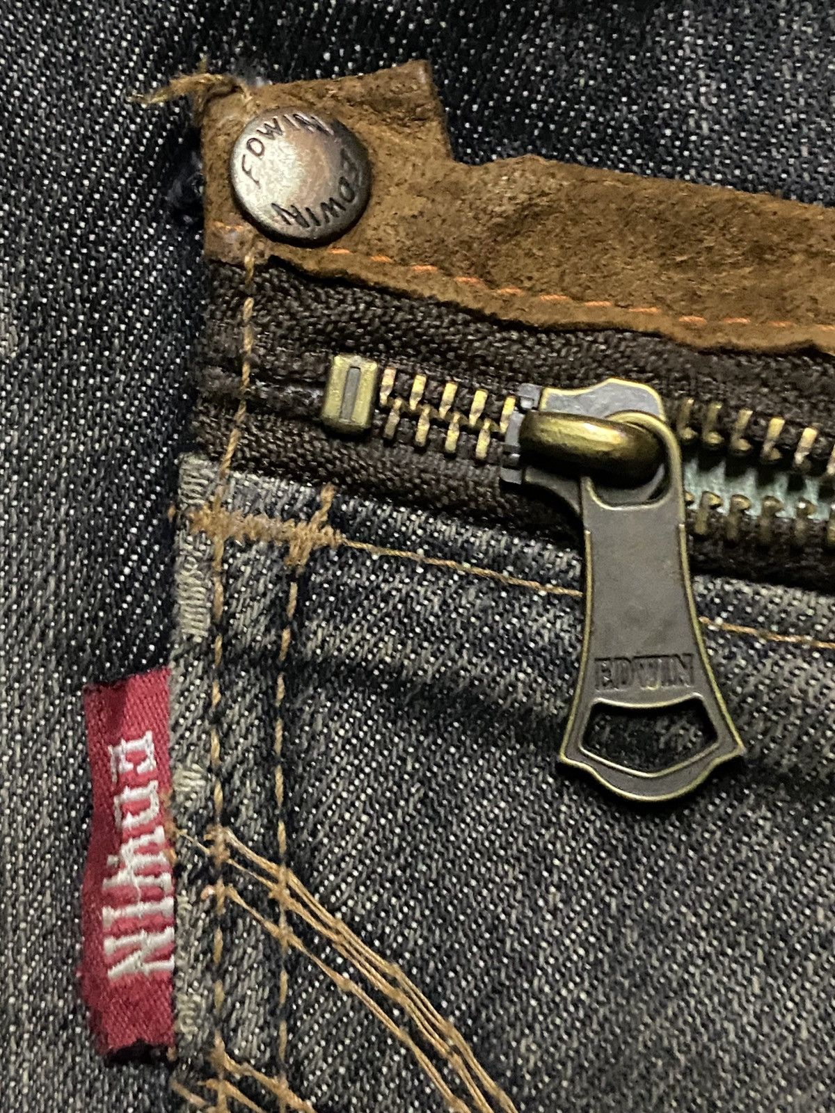 Edwin Edwin exclusive Vintage Black Denim Tears Loose Jeans Size US 33 - 12 Thumbnail