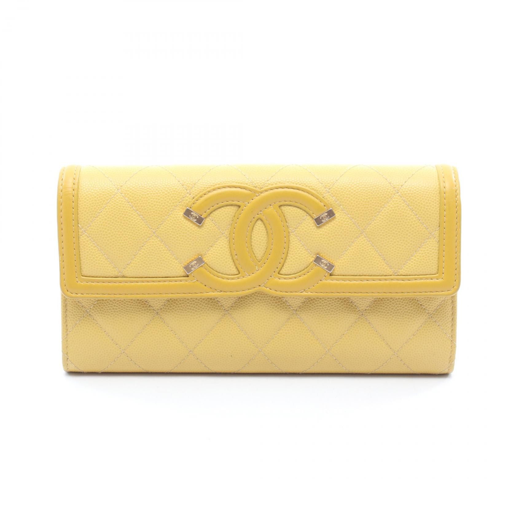 Chanel Chanel Chanel CC Filigree Leather Long Wallet Leather Long Wallet A84448 DUTY FREE for USA Size ONE SIZE - 1 Thumbnail