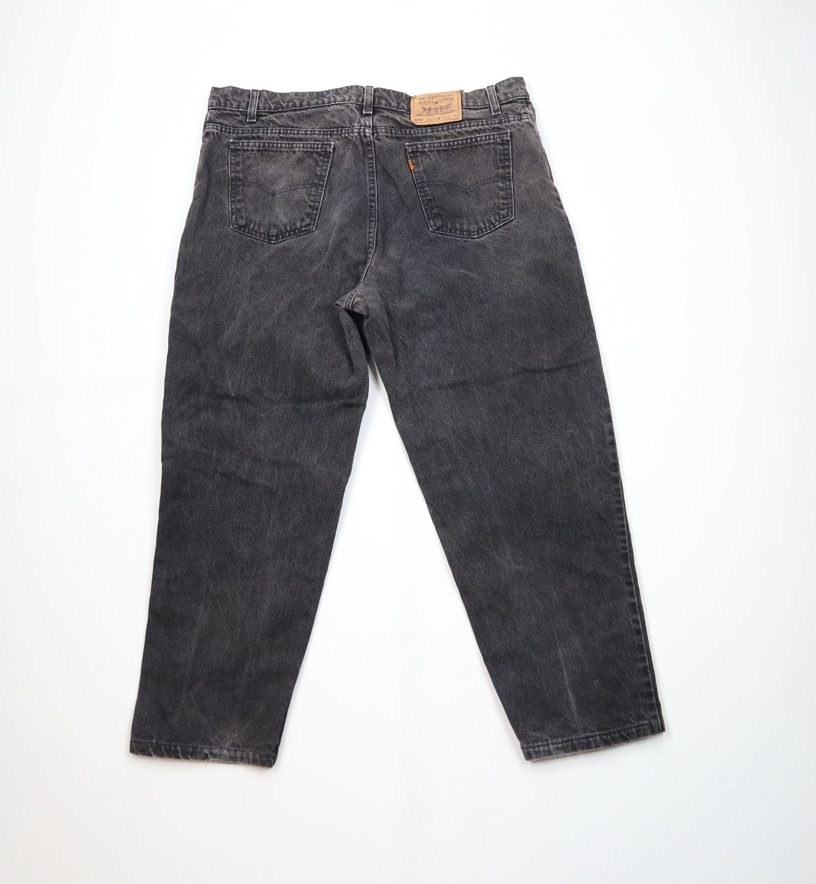Levi's × Vintage Vintage 90s Levis 550 Orange Tab Tapered Leg Jeans Black USA Size US 40 / EU 56 - 11 Thumbnail