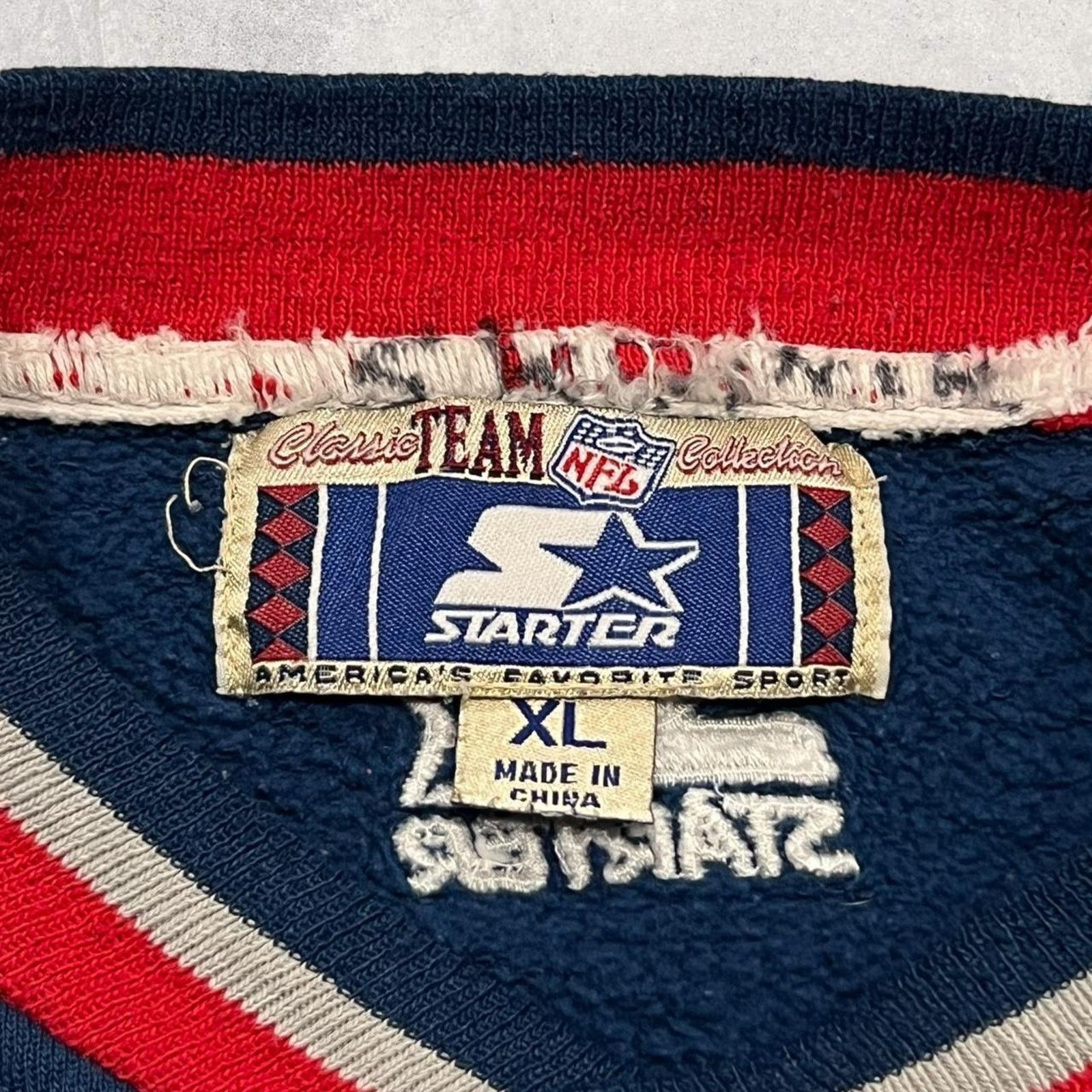 Starter Starter x NFL (Vintage) 90’s New England Patriots Sweatshirt Size US XL / EU 56 / 4 - 5 Thumbnail