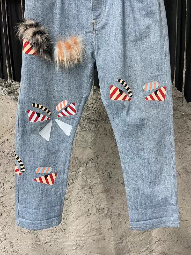Fendi Fendi Decorative Denim Pants with Artistry Size 28" / US 6 / IT 42 - 4 Thumbnail