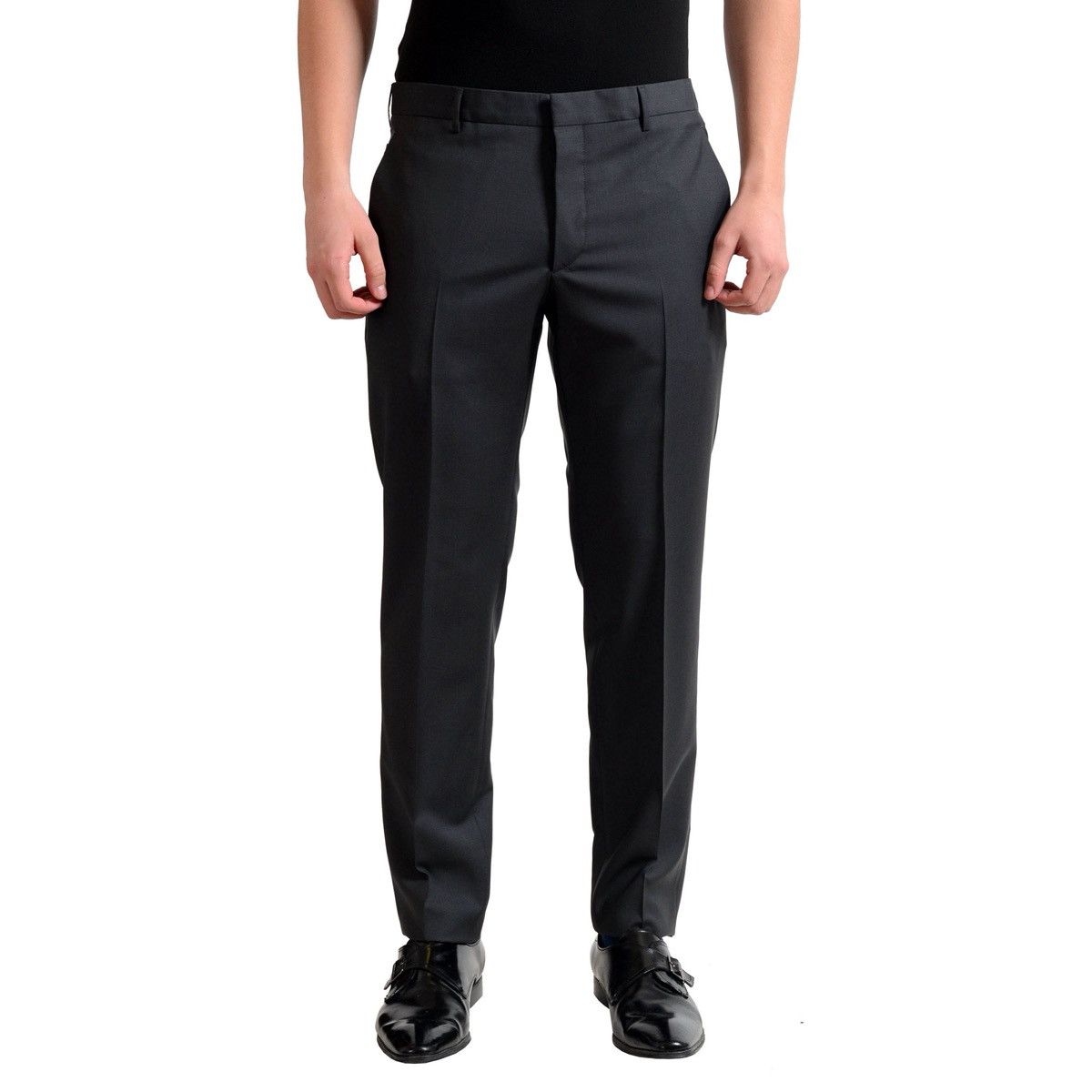 Prada Charcoal Gray Wool Straight Leg Prada Trousers size 60 Size US 44 / EU 60 - 1 Thumbnail
