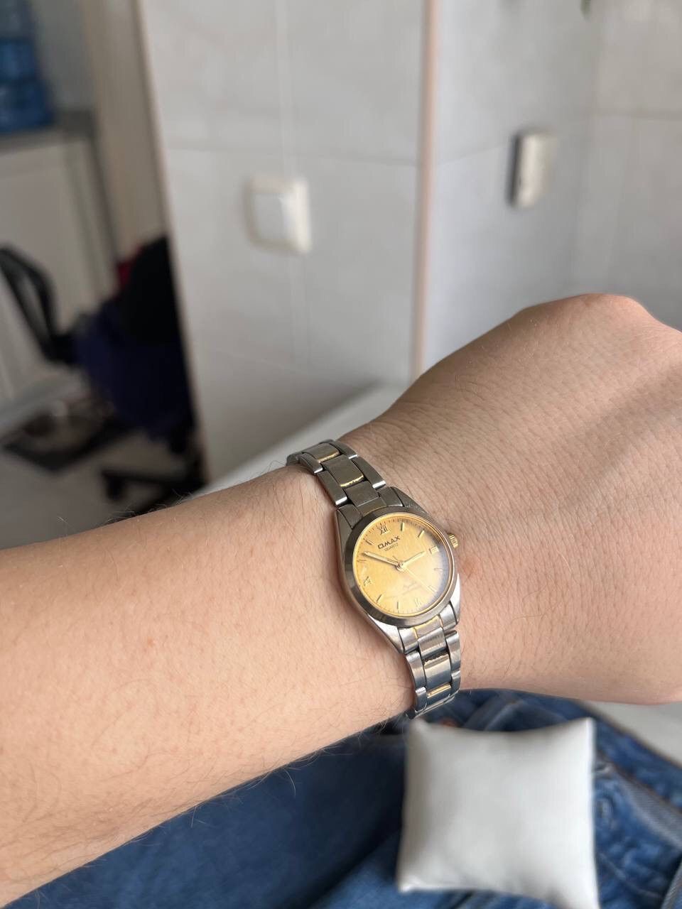 Japanese Brand × Vintage Vintage Japanese style futuristic Watch Omax y2k Yellow Dial Size ONE SIZE - 6 Thumbnail