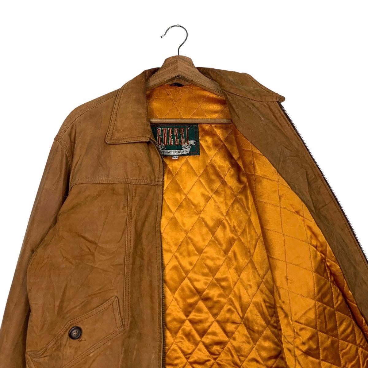 Vintage 70’s GHEZZI by ARCA Quilted Lined Leather Jacket #2363-C106 Size US M / EU 48-50 / 2 - 10 Thumbnail