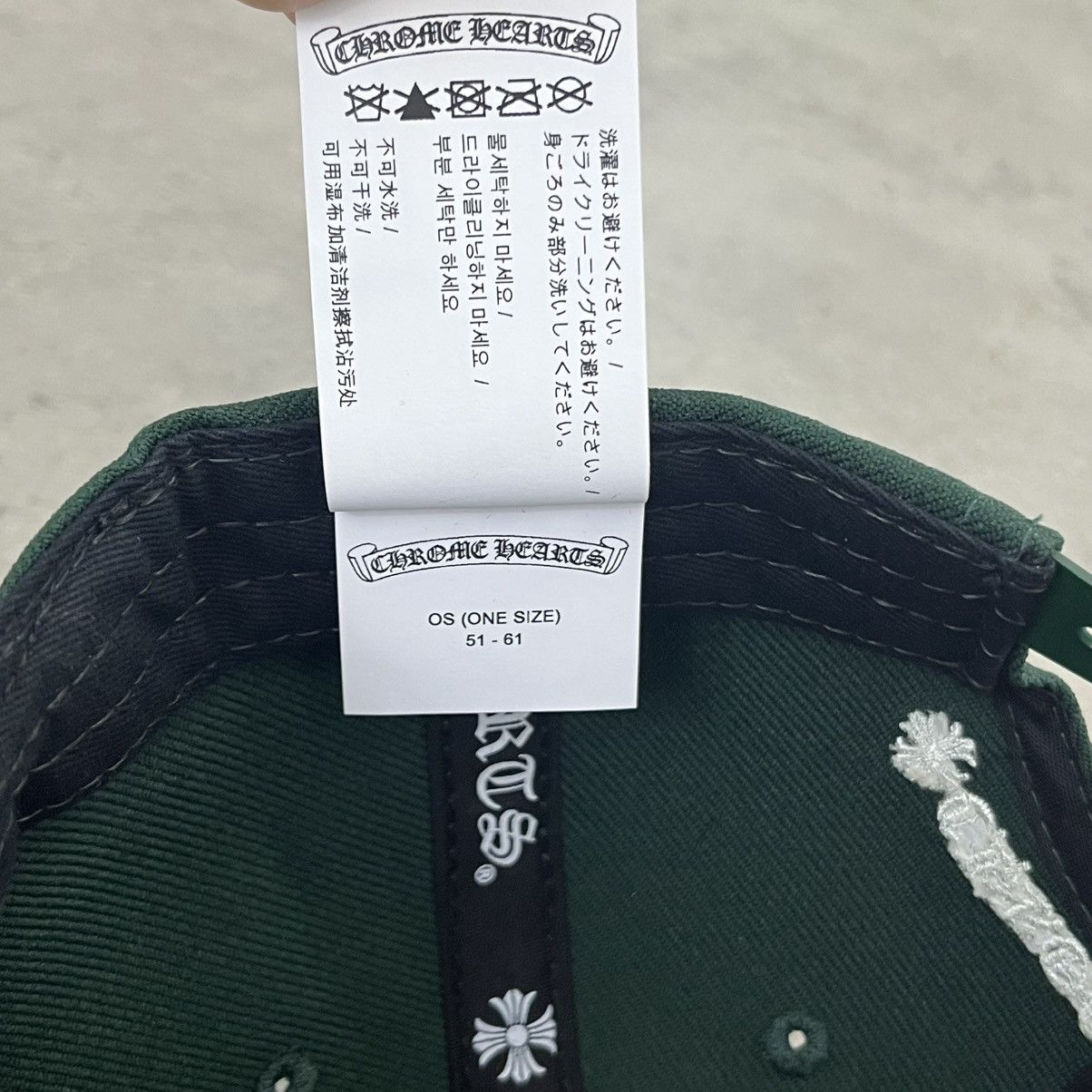 Chrome Hearts Chrome Hearts ESSENTIALS LA BASEBALL CAP Forest Green Size ONE SIZE - 9 Thumbnail