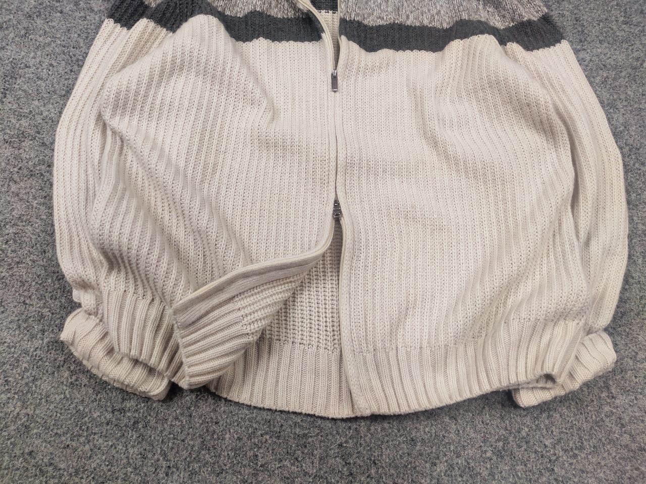 Boggi Boggi Milano Italy cashmere blend Full Zip Knit Beige Jumper Size US L / EU 52-54 / 3 - 7 Thumbnail