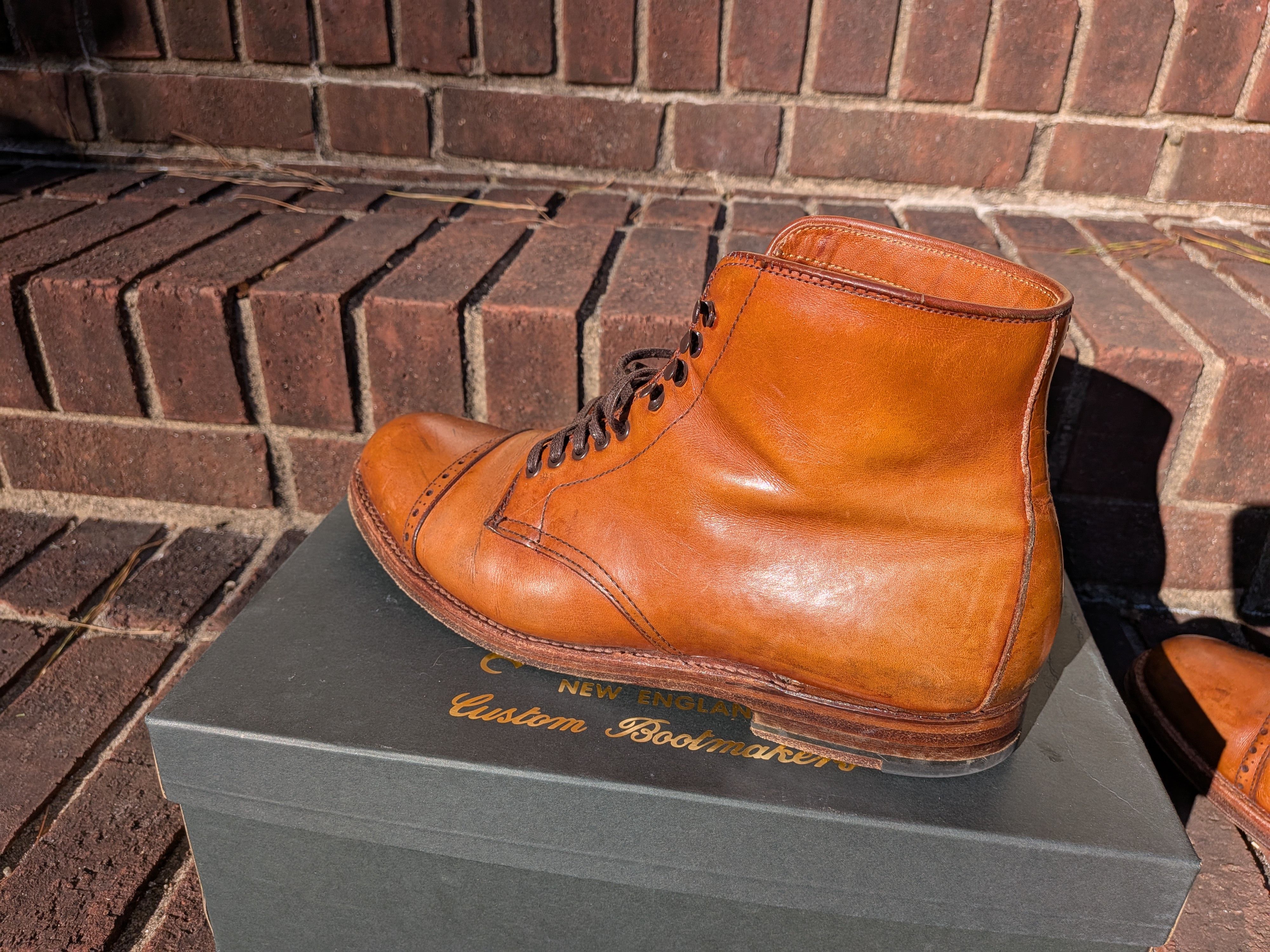 Alden × J.Crew Alden X J Crew Tan Captoe Boots Size US 7.5 / EU 40-41 - 2 Thumbnail