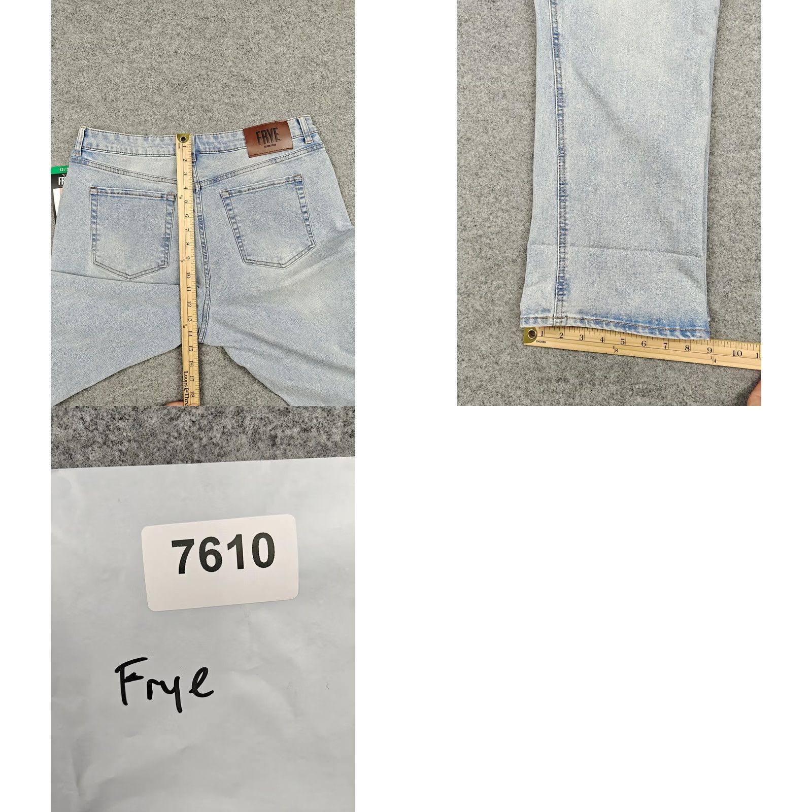 Frye Frye Jeans Womens 12 Light Wash High Rise Straight Stevie Denim Pants New Size 34" / US 12 / IT 48 - 9 Thumbnail
