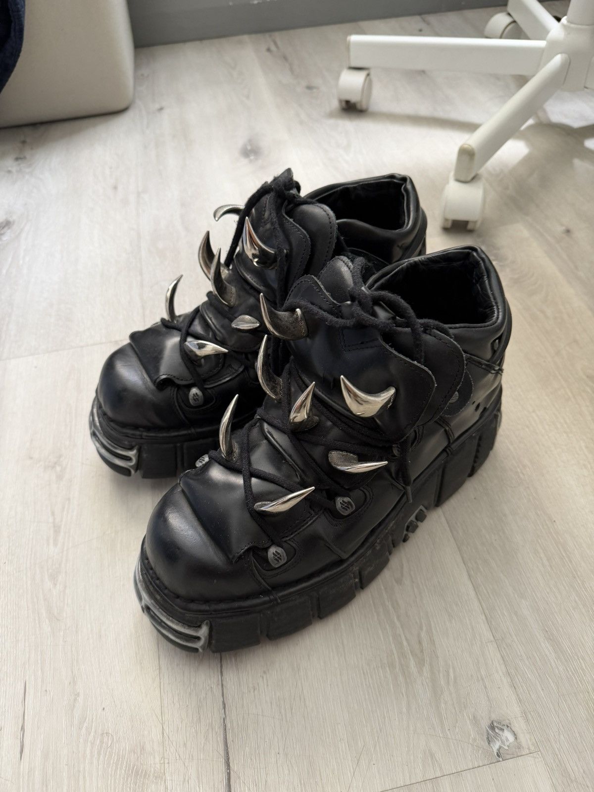 New Rock Custom New Rocks Spike Platform Shoes | Grailed