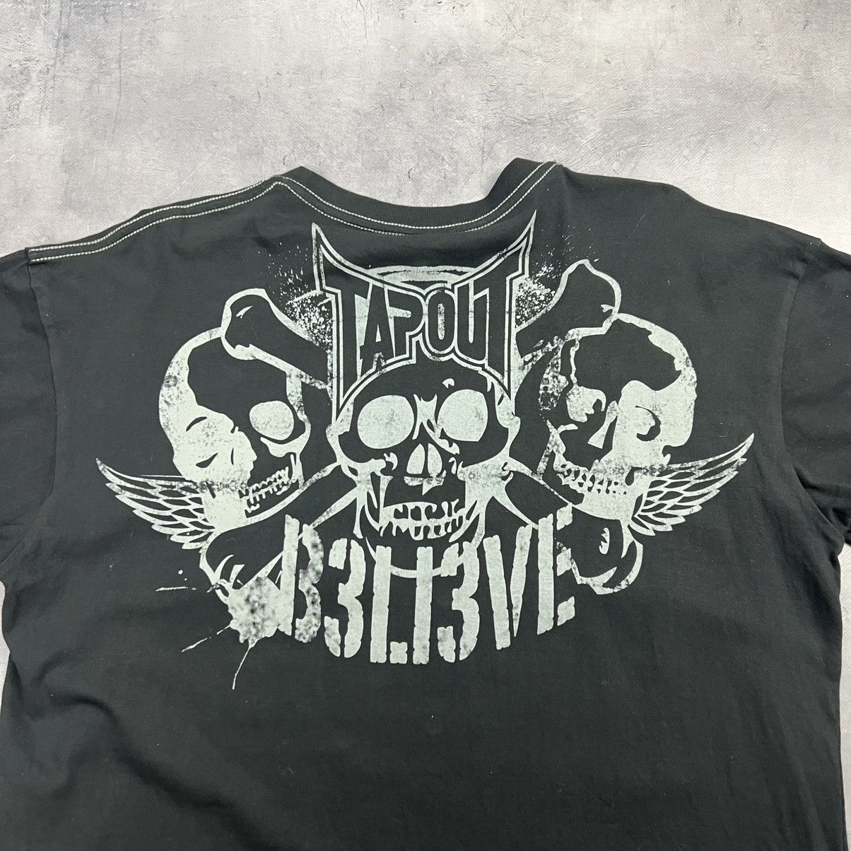 Vintage Rare! Tapout Believe Vintage Big Logo Tee Skull 00s Size US XL / EU 56 / 4 - 14 Thumbnail