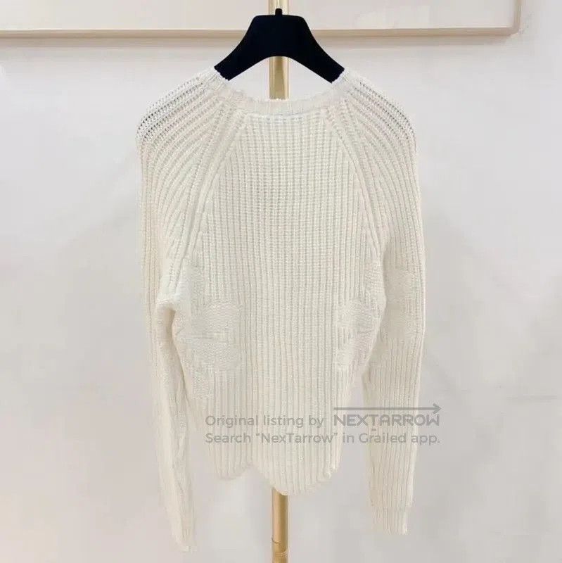 Dior Dior White Cotton Long Sleeve Sweater . Size S / US 4 / IT 40 - 2 Thumbnail