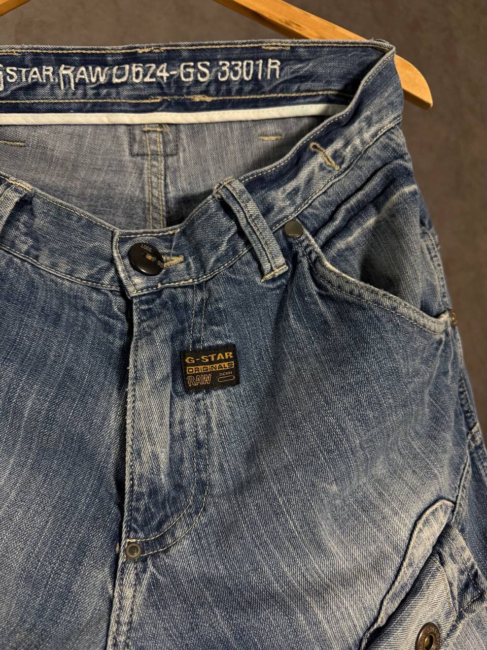 G-Star G Star Raw vintage designer biker jeans Size US 32 / EU 48 - 4 Thumbnail
