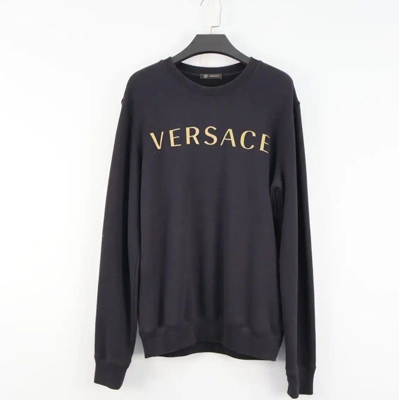 Versace Versace Black Women's Sweatshirt with Logo 0089 Size XS / US 0-2 / IT 36-38 - 1 Thumbnail